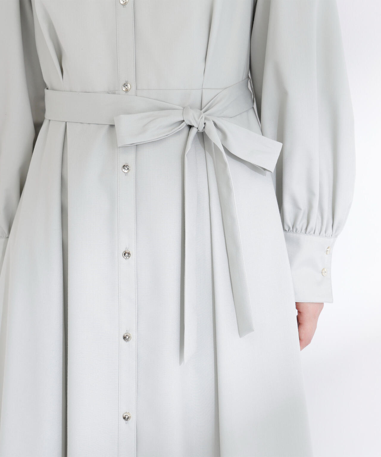 リボンベルテッドシャツワンピース