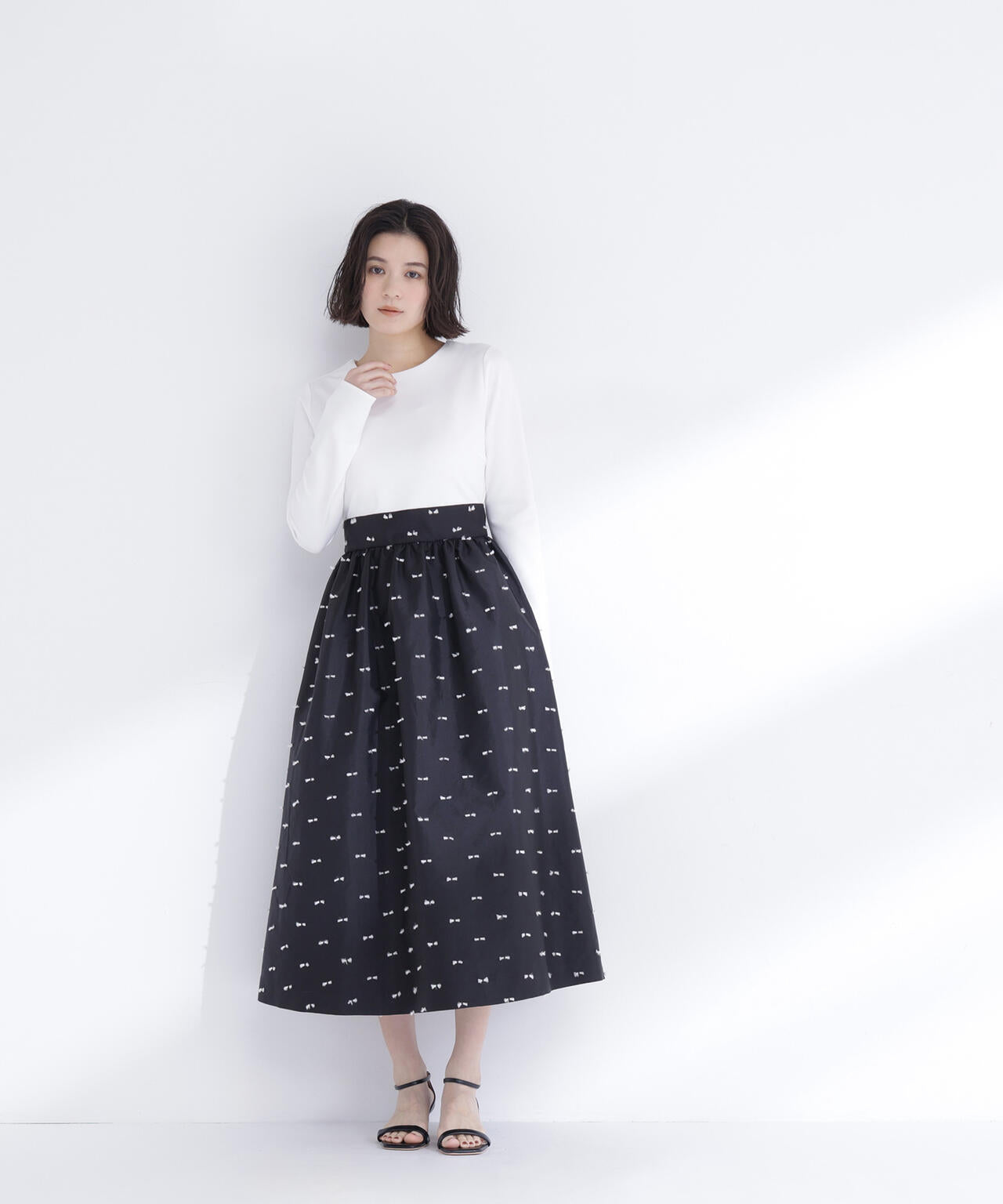 リボンジャガードドッキングワンピース