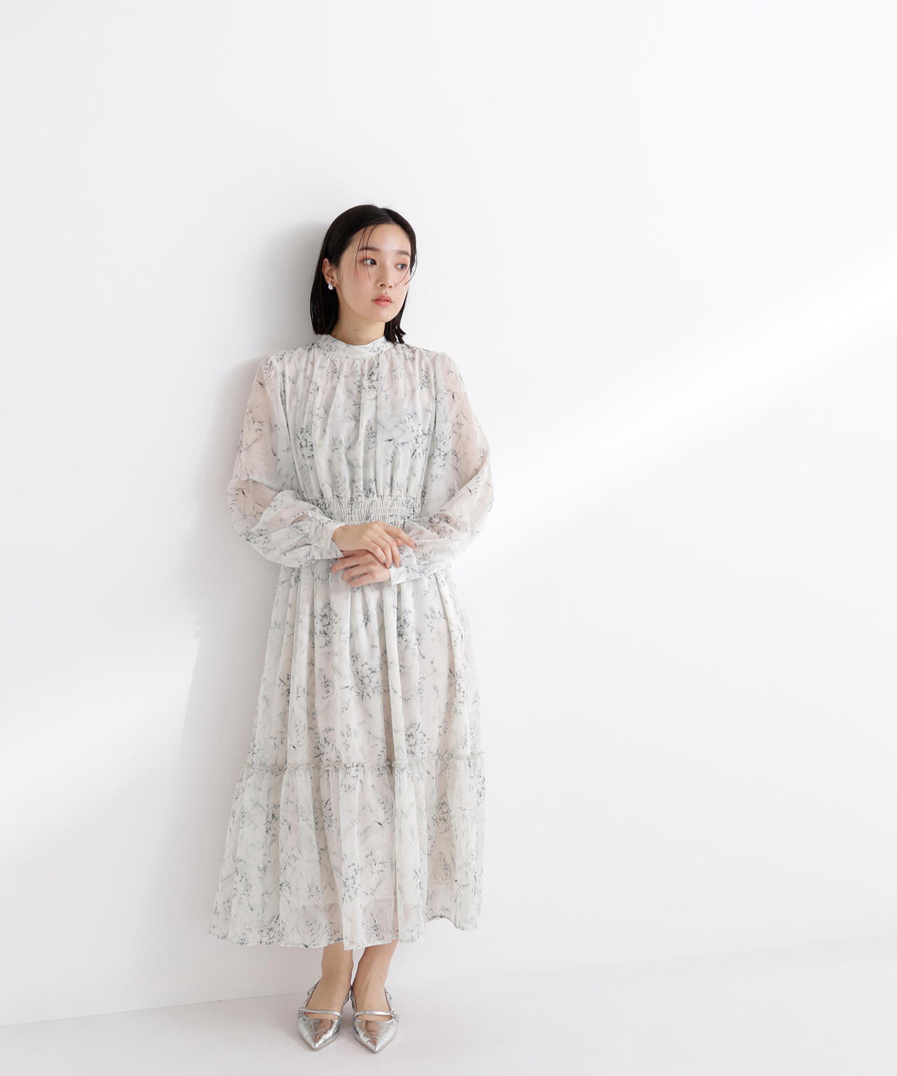 フラワーシフォンワンピース