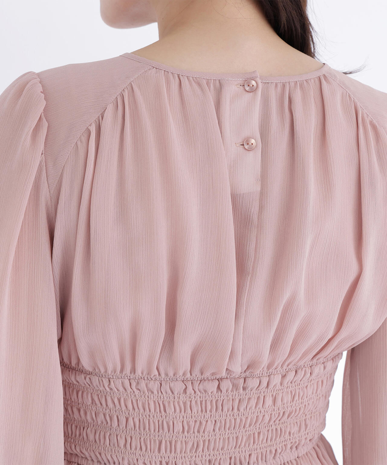 楊柳シャーリングワンピース