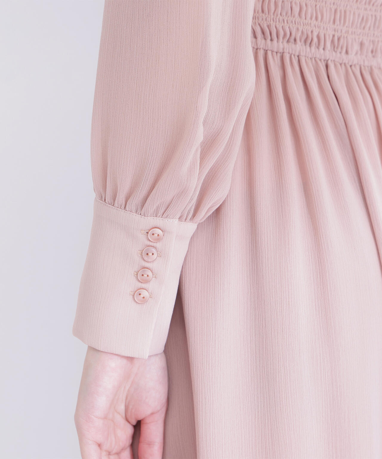 楊柳シャーリングワンピース