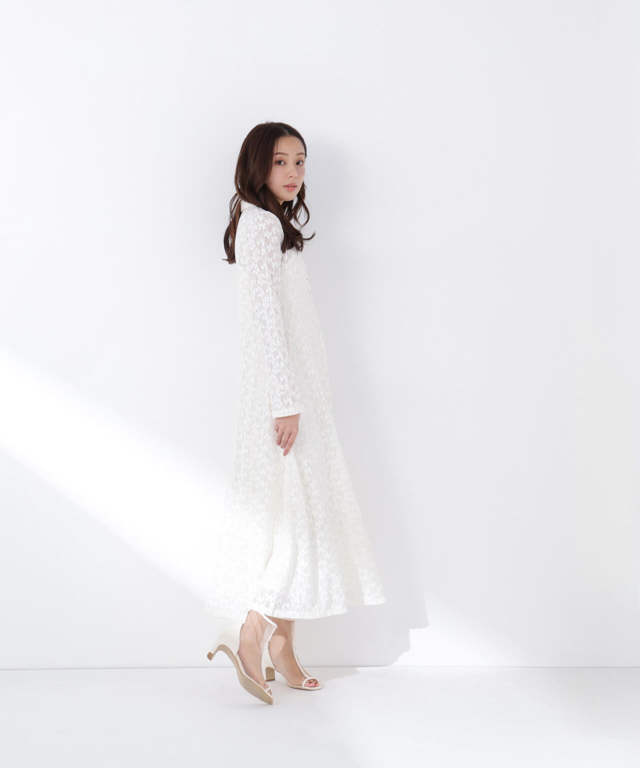 レーススキッパーシャツワンピース