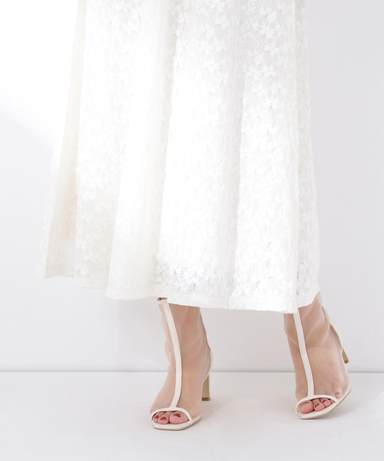 レーススキッパーシャツワンピース