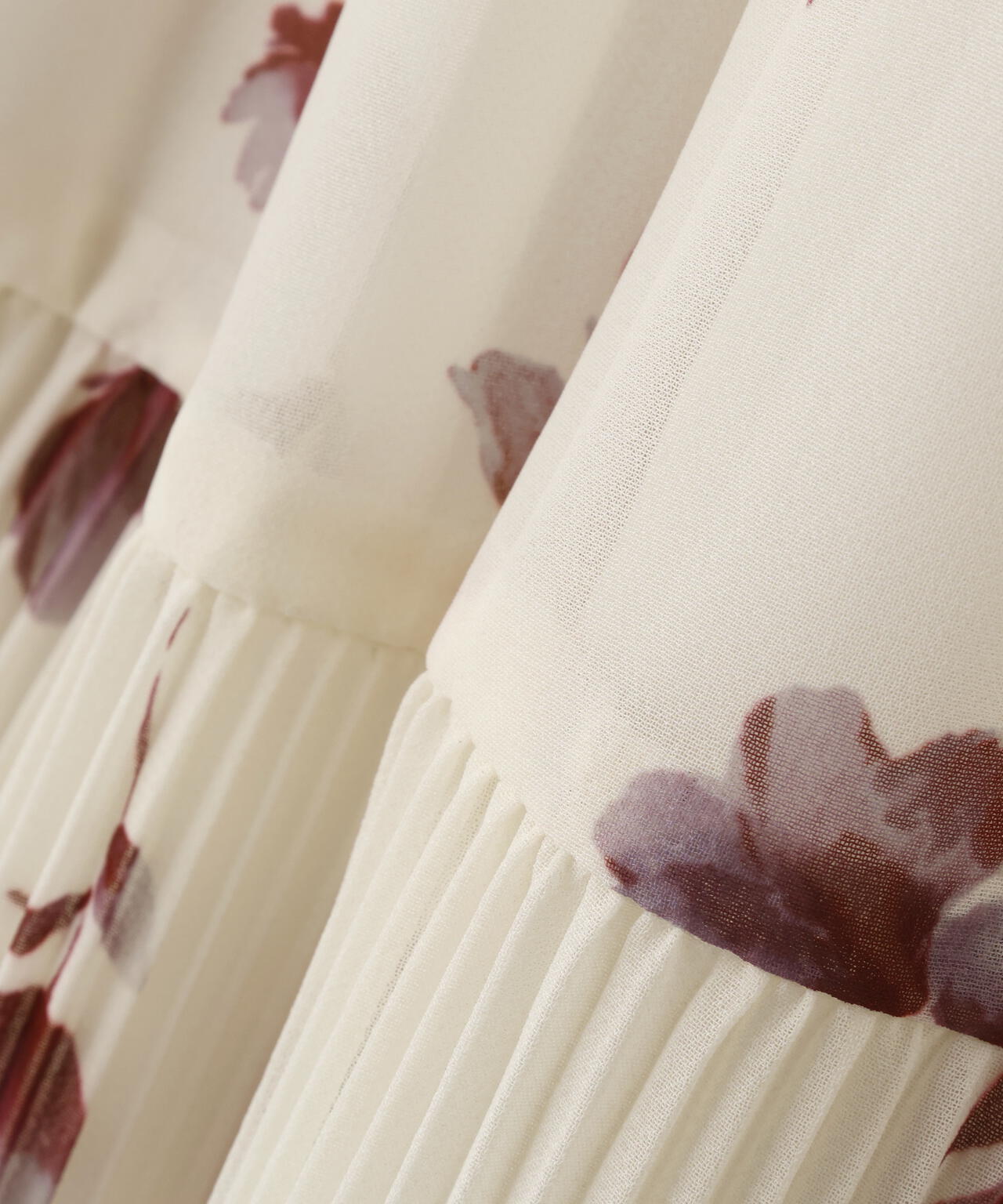 ぼかしフラワープリントワンピース