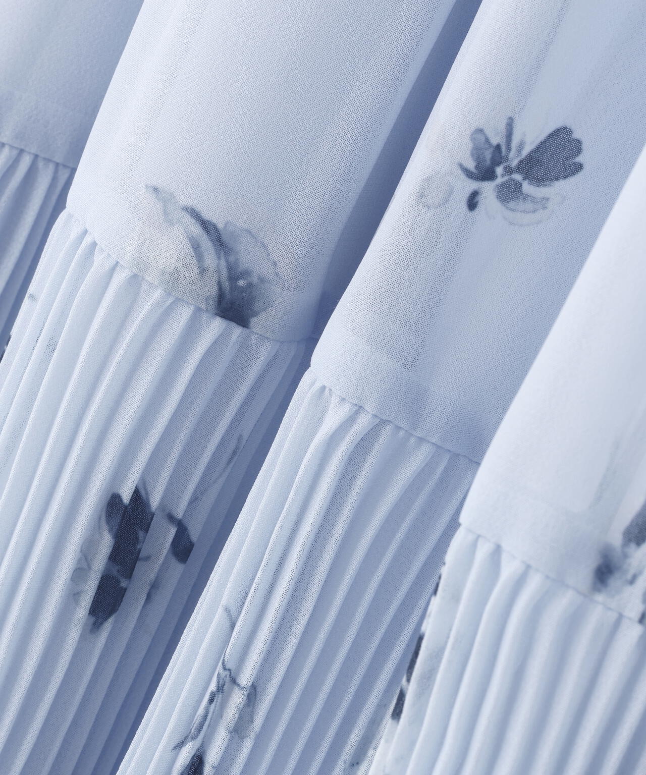 ぼかしフラワープリントワンピース