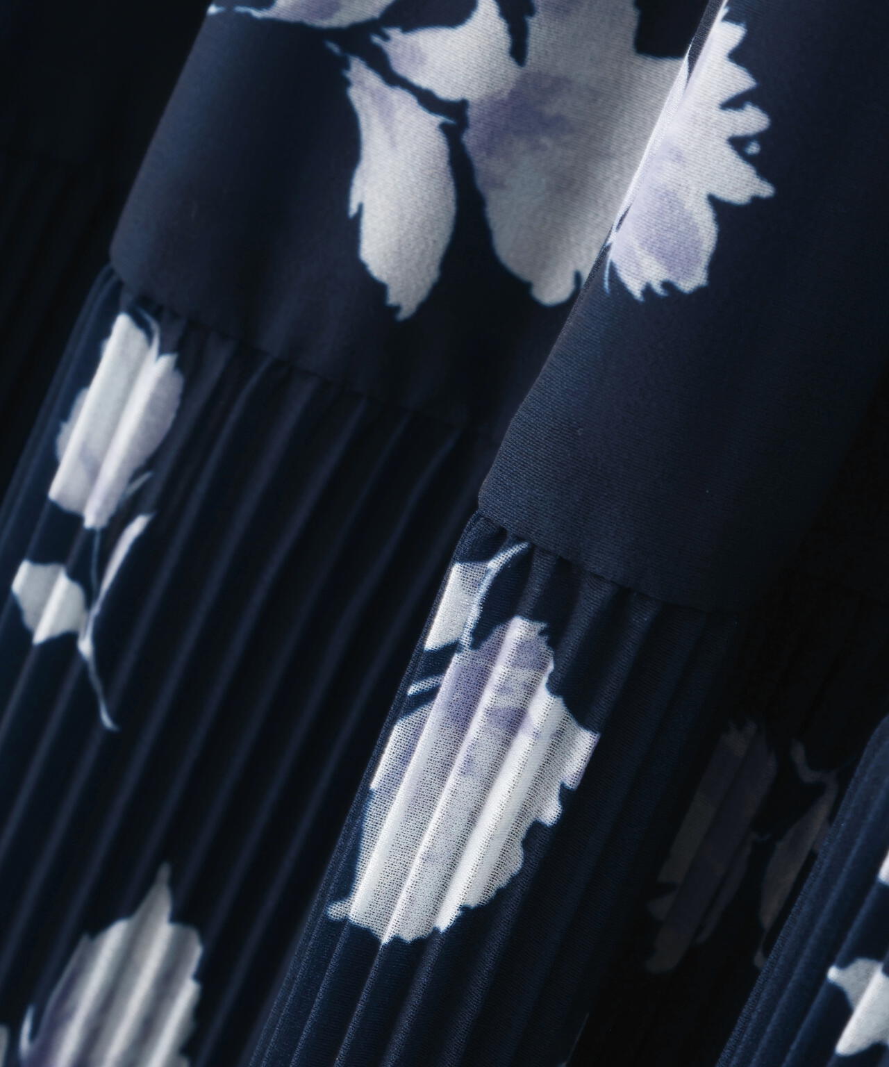 ぼかしフラワープリントワンピース