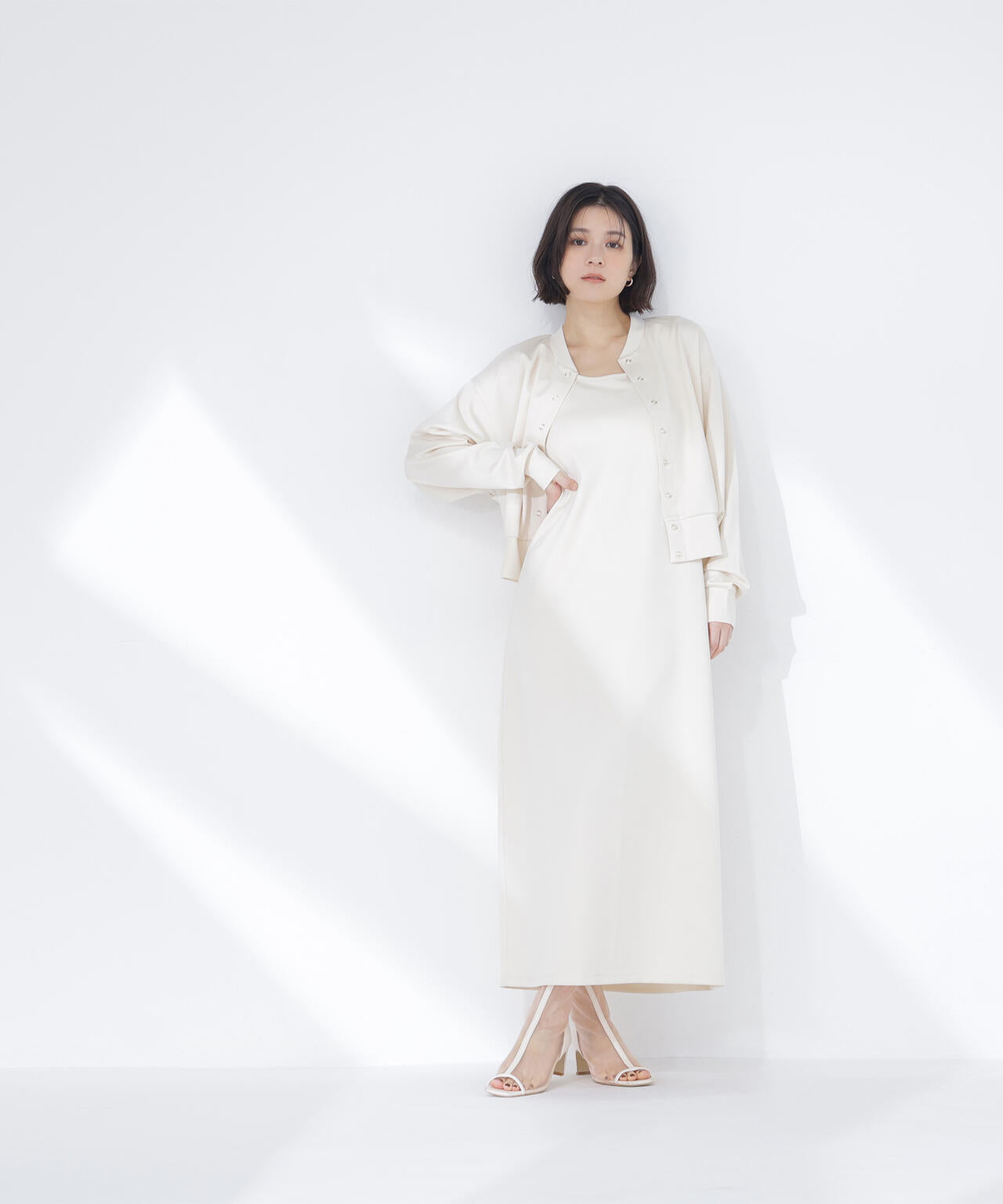 カーデセットナローワンピース