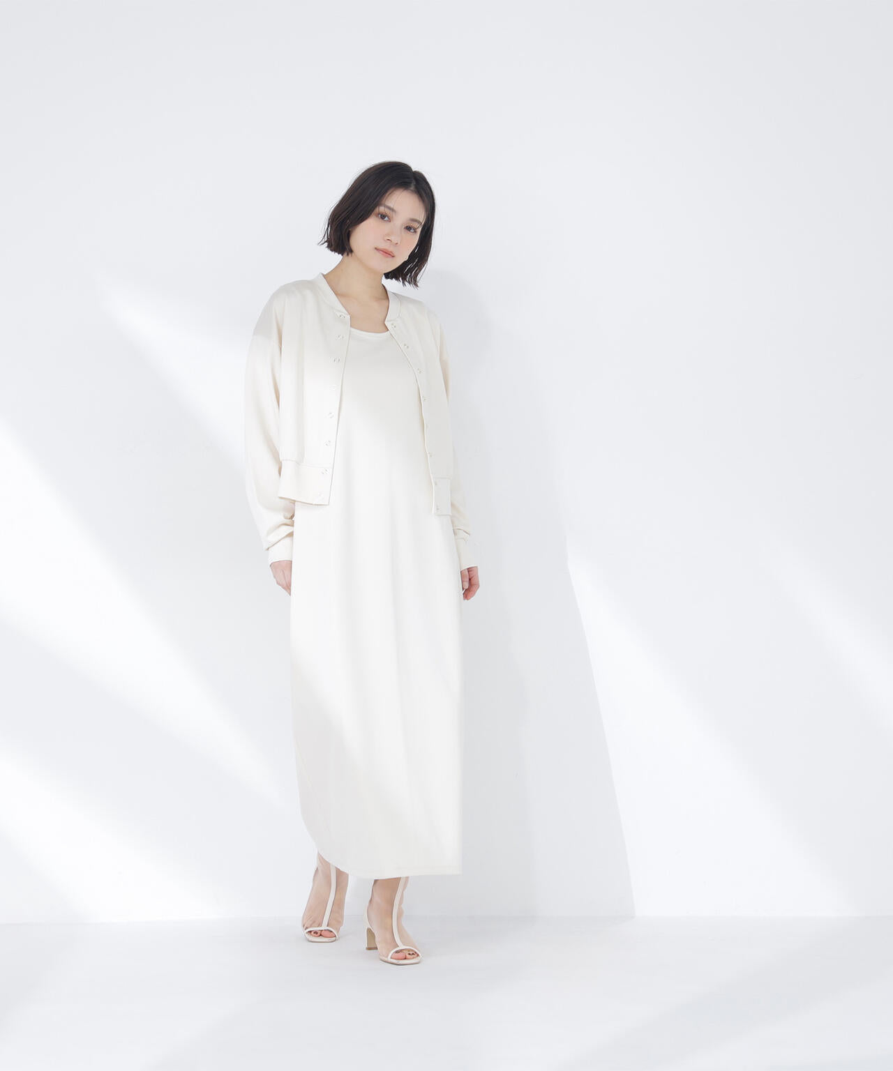 カーデセットナローワンピース