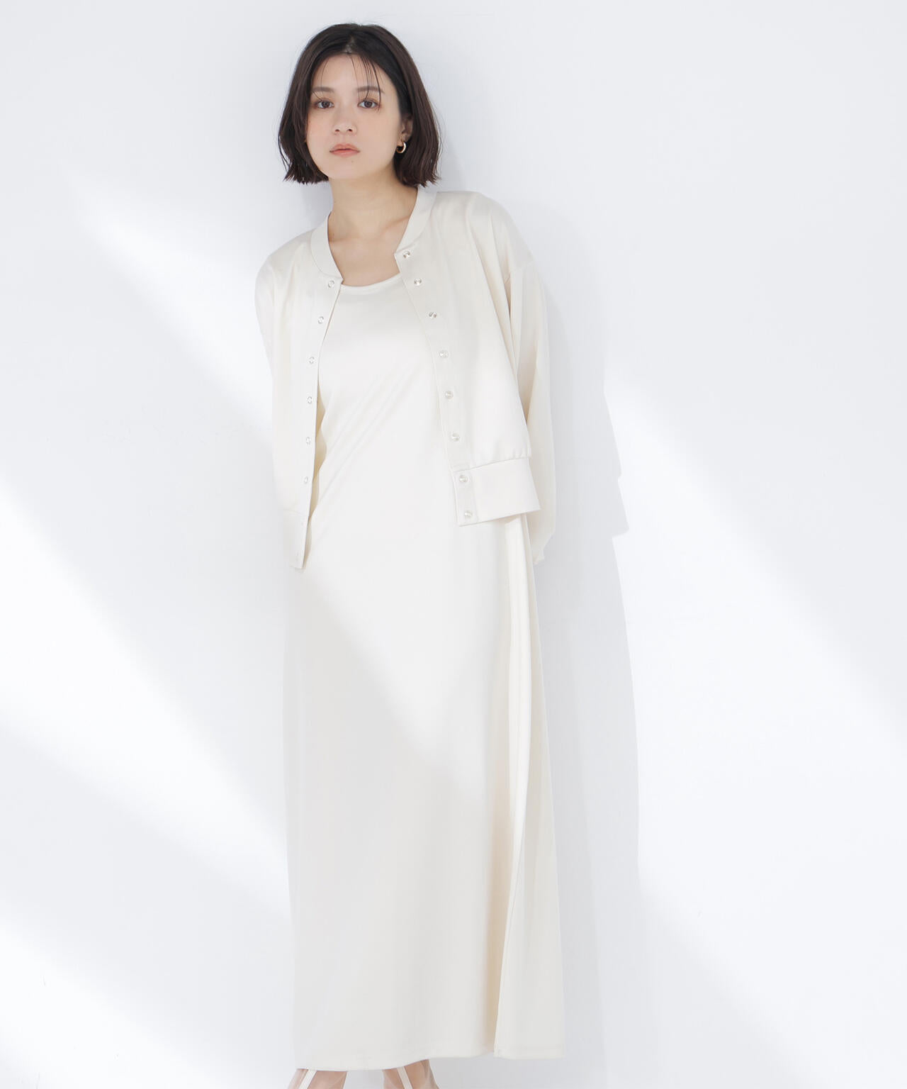 カーデセットナローワンピース