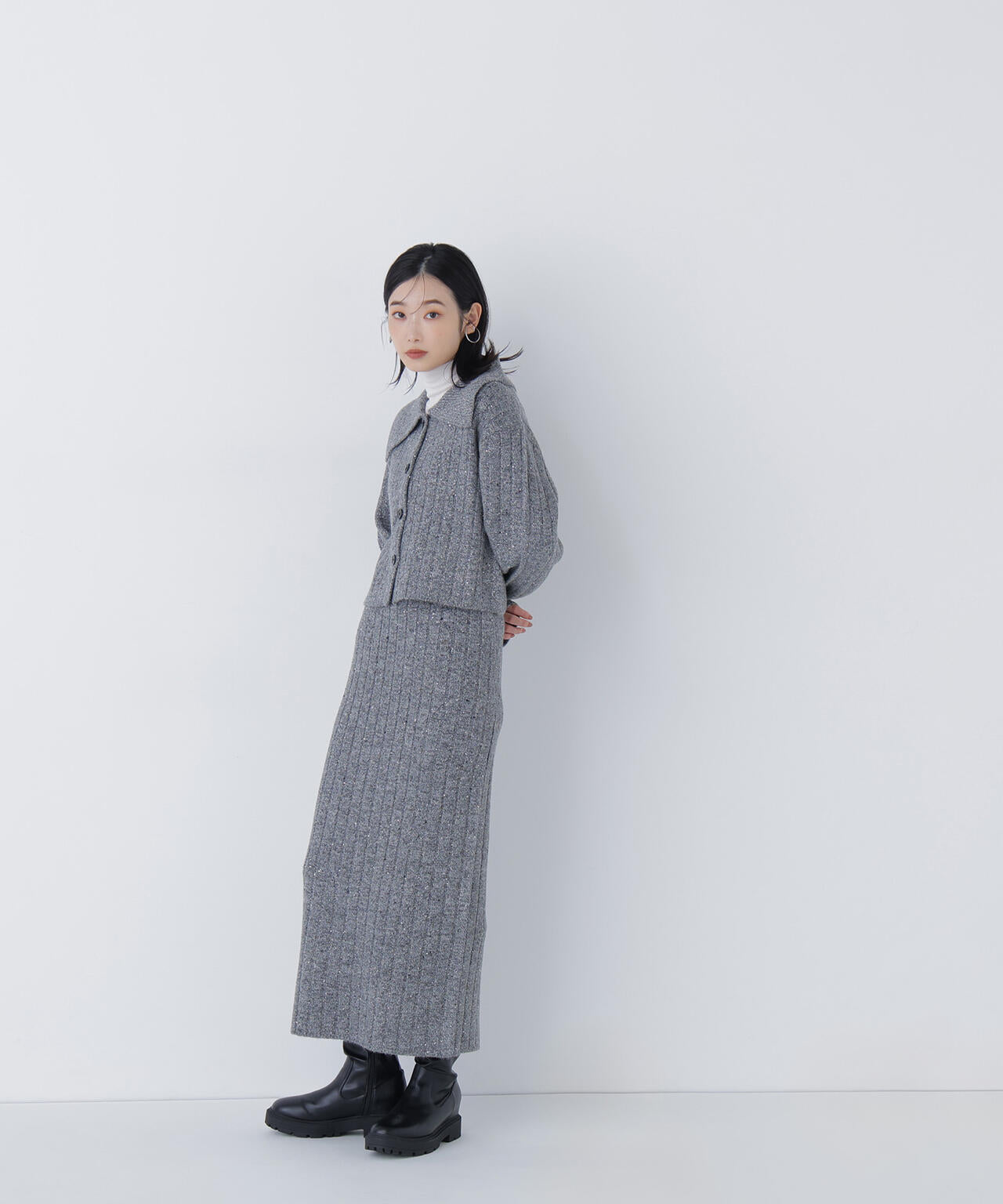 スパンコールラメニットセットアップ