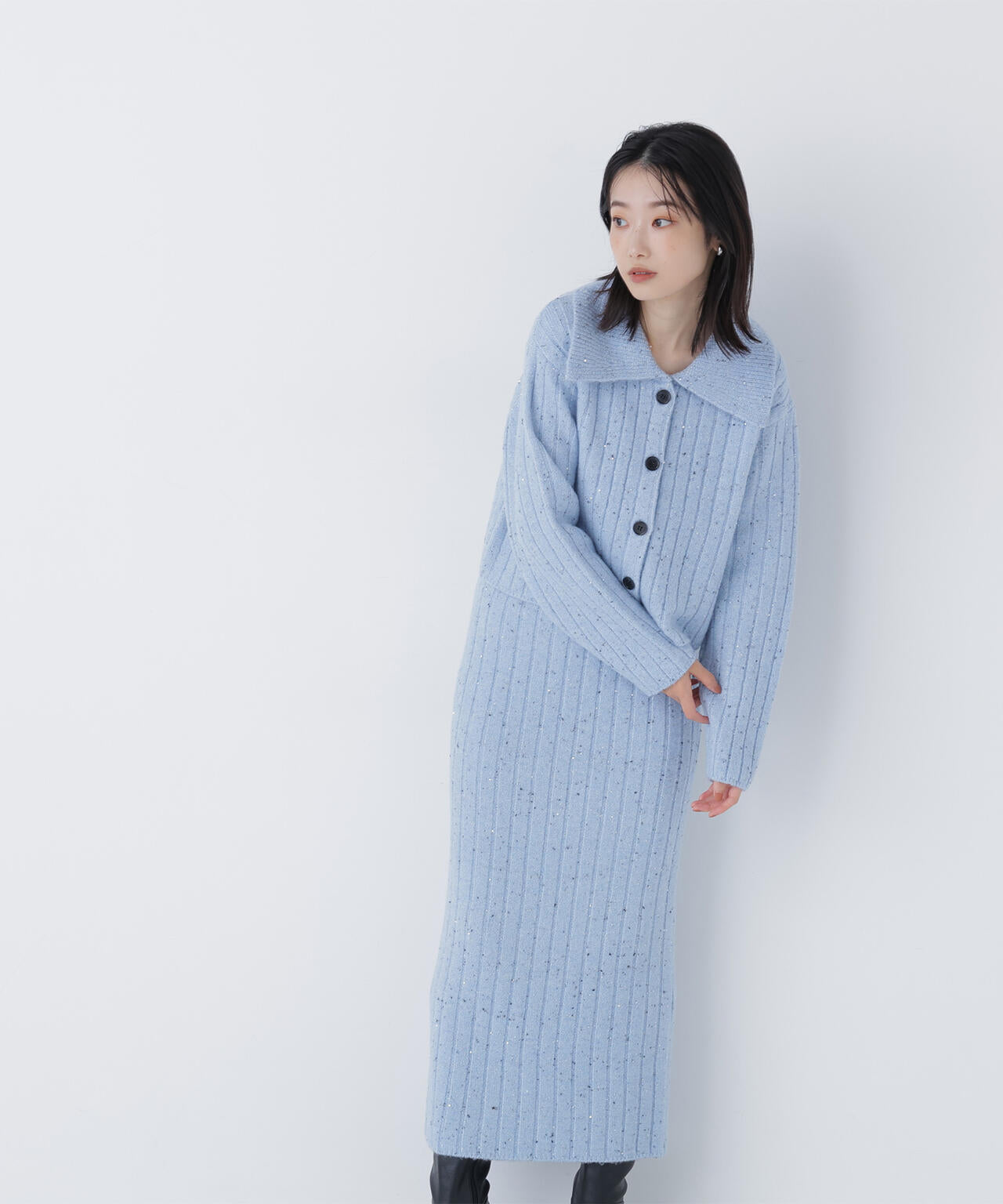 スパンコールラメニットセットアップ