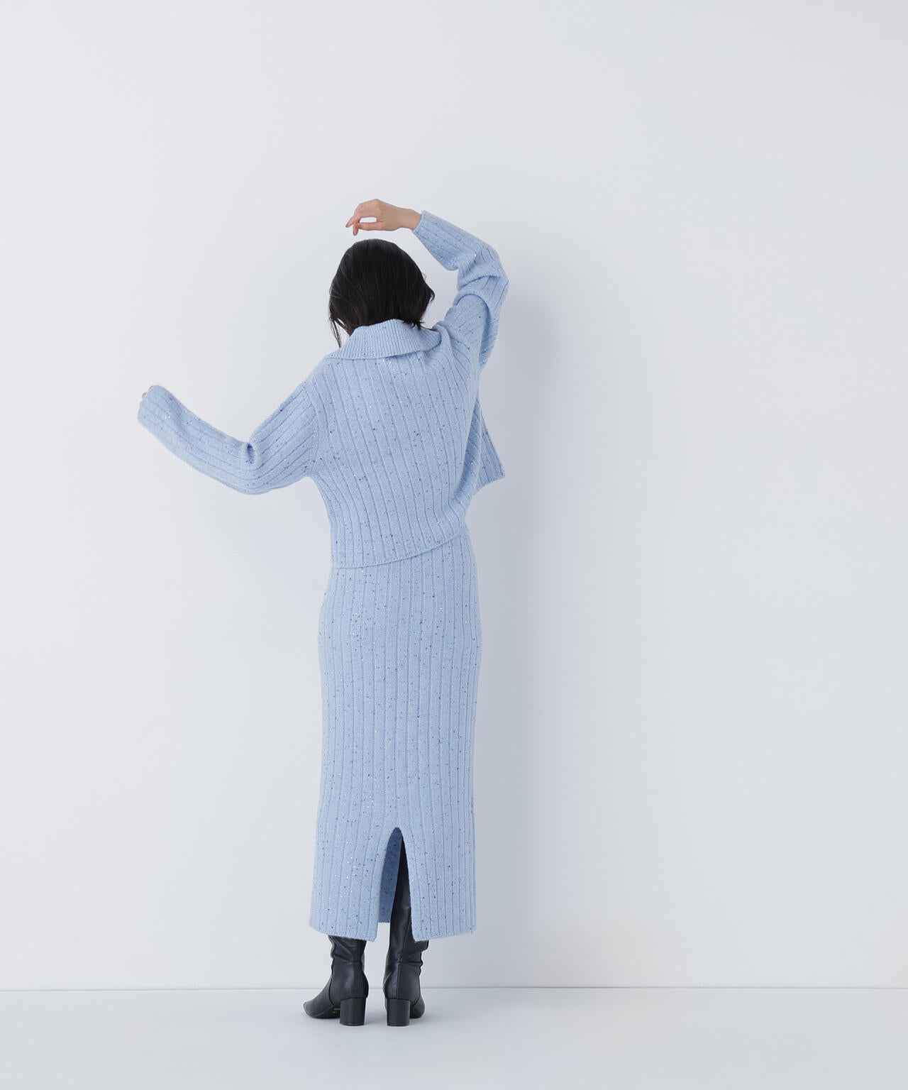 スパンコールラメニットセットアップ