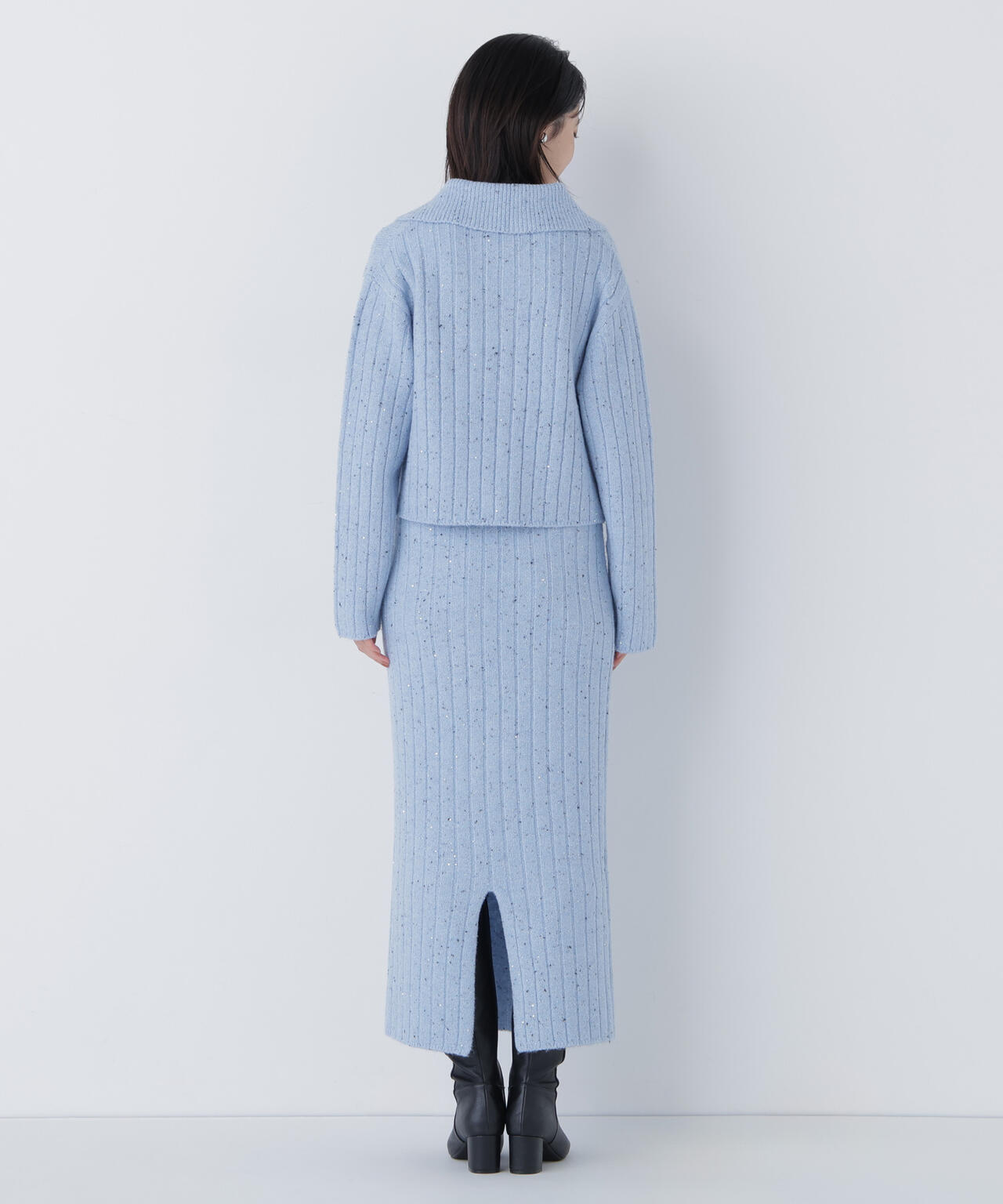 スパンコールラメニットセットアップ