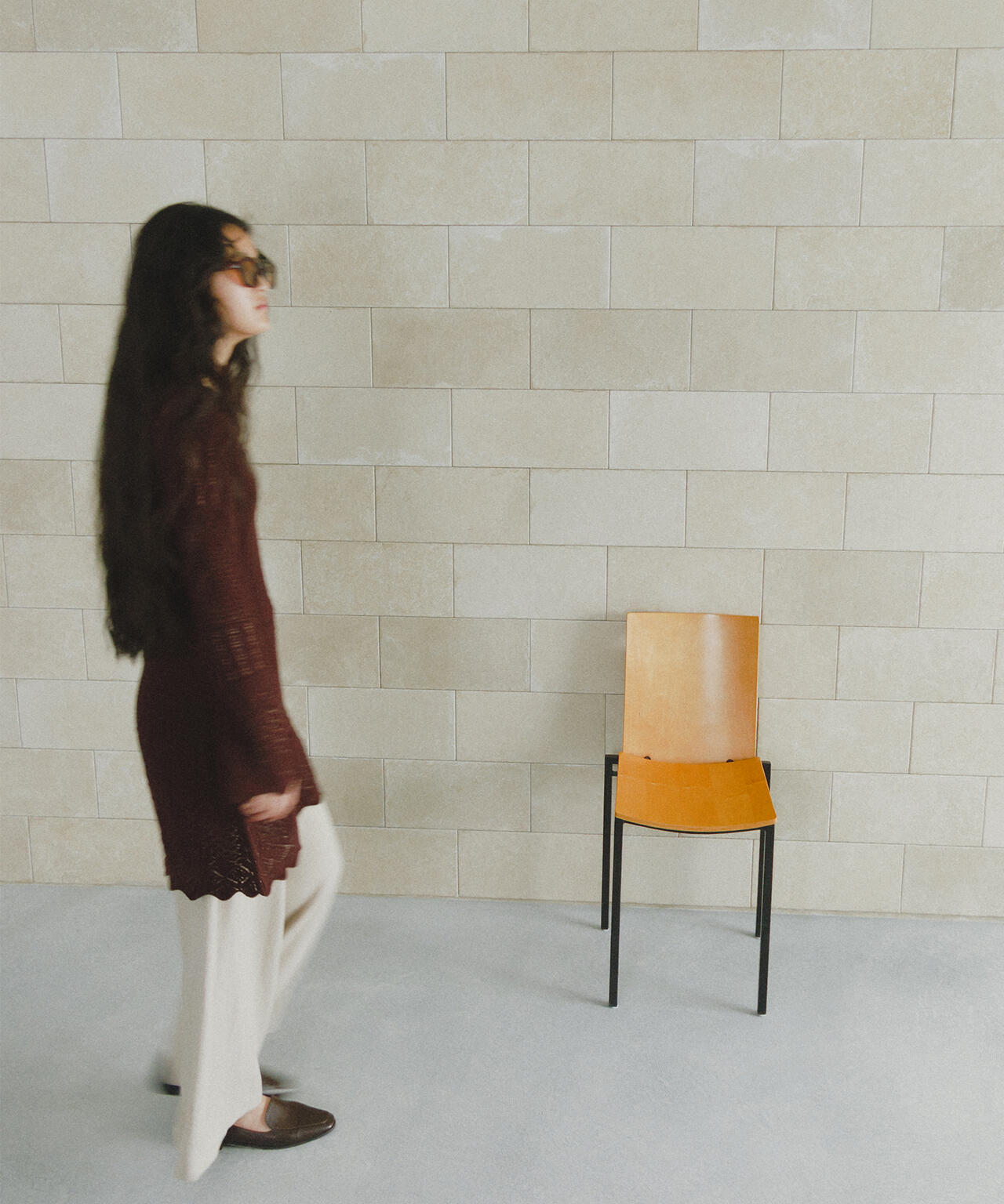 【有楽町マルイ・mix.tokyo 限定カラー:オフ×ブラック】透かし編みニットミニワンピース