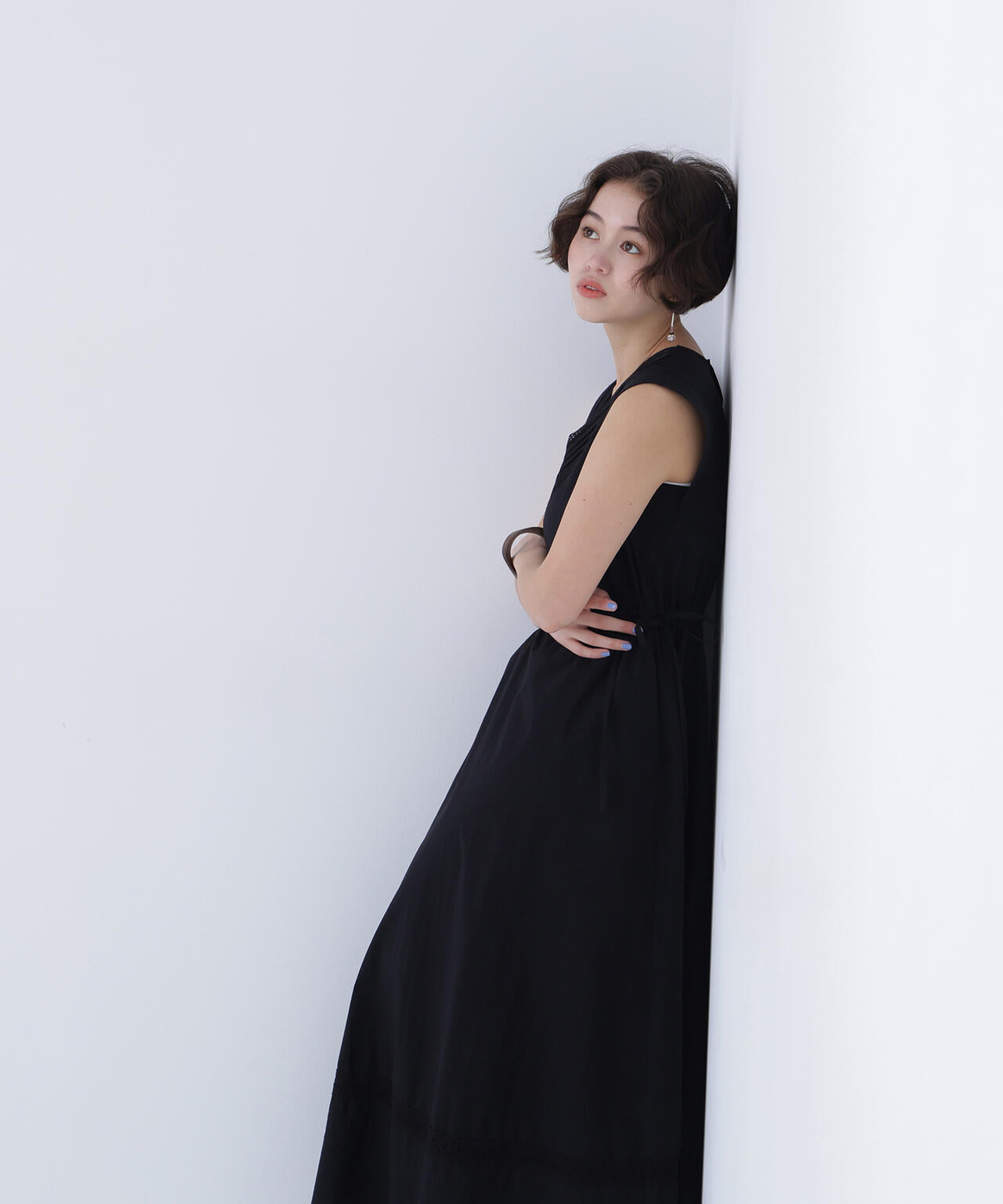【6/5~6/7 オンライン限定2buy10%OFF対象】ピンタックレースワンピース