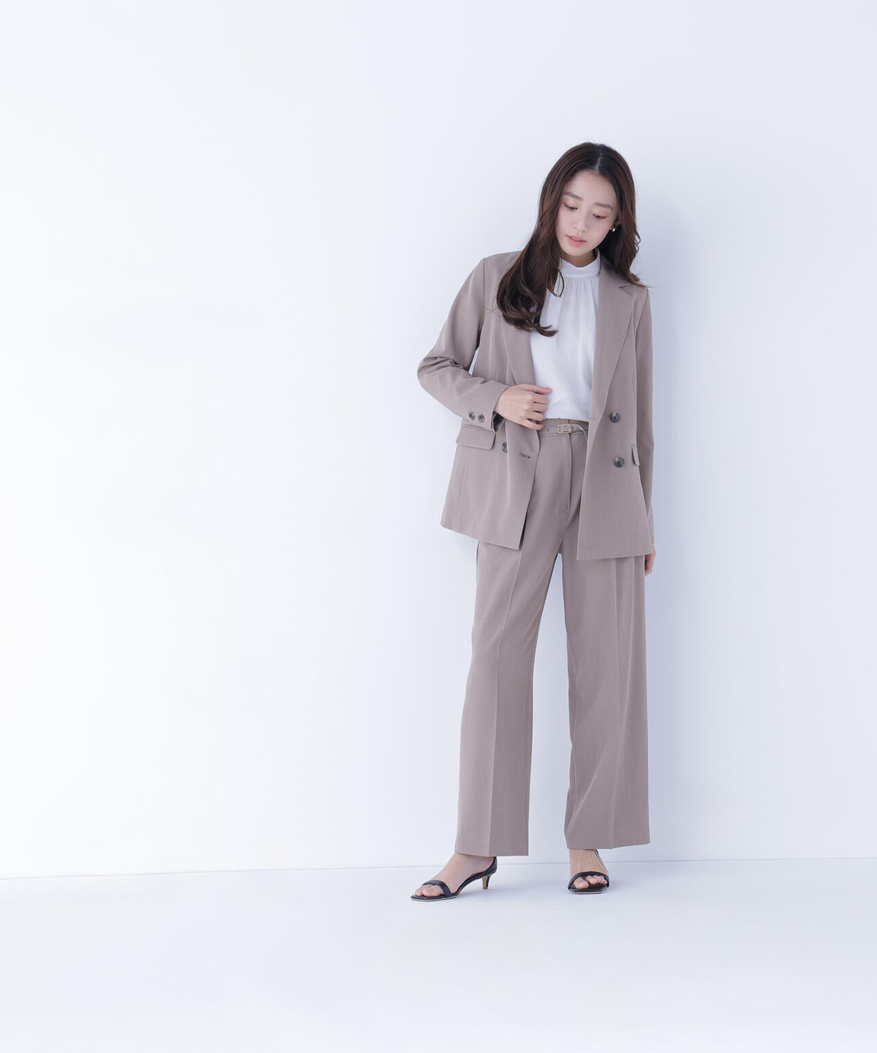 【6/16 ~6/18 2buy10%OFF 対象商品】クラッシー SETUP ダブルブレストジャケット