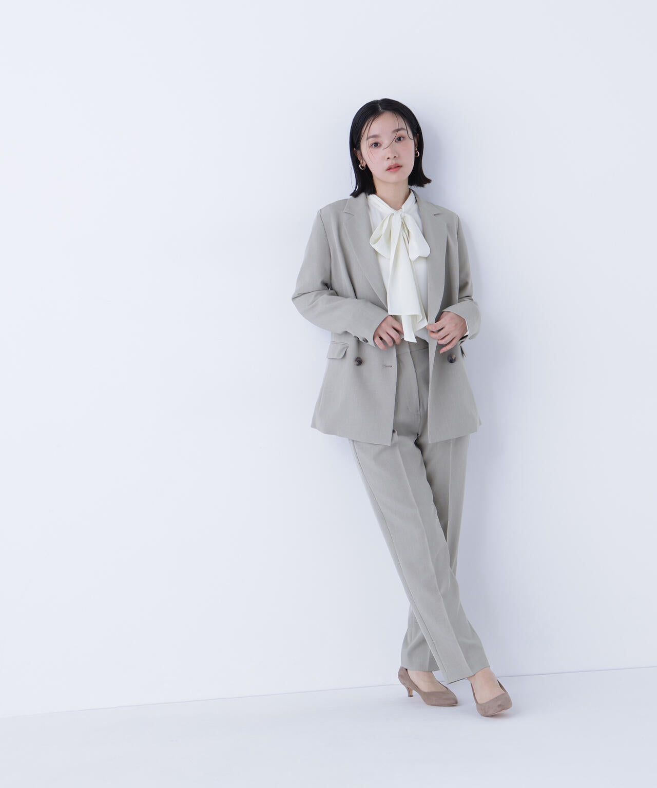 【6/16 ~6/18 2buy10%OFF 対象商品】クラッシー SETUP ダブルブレストジャケット