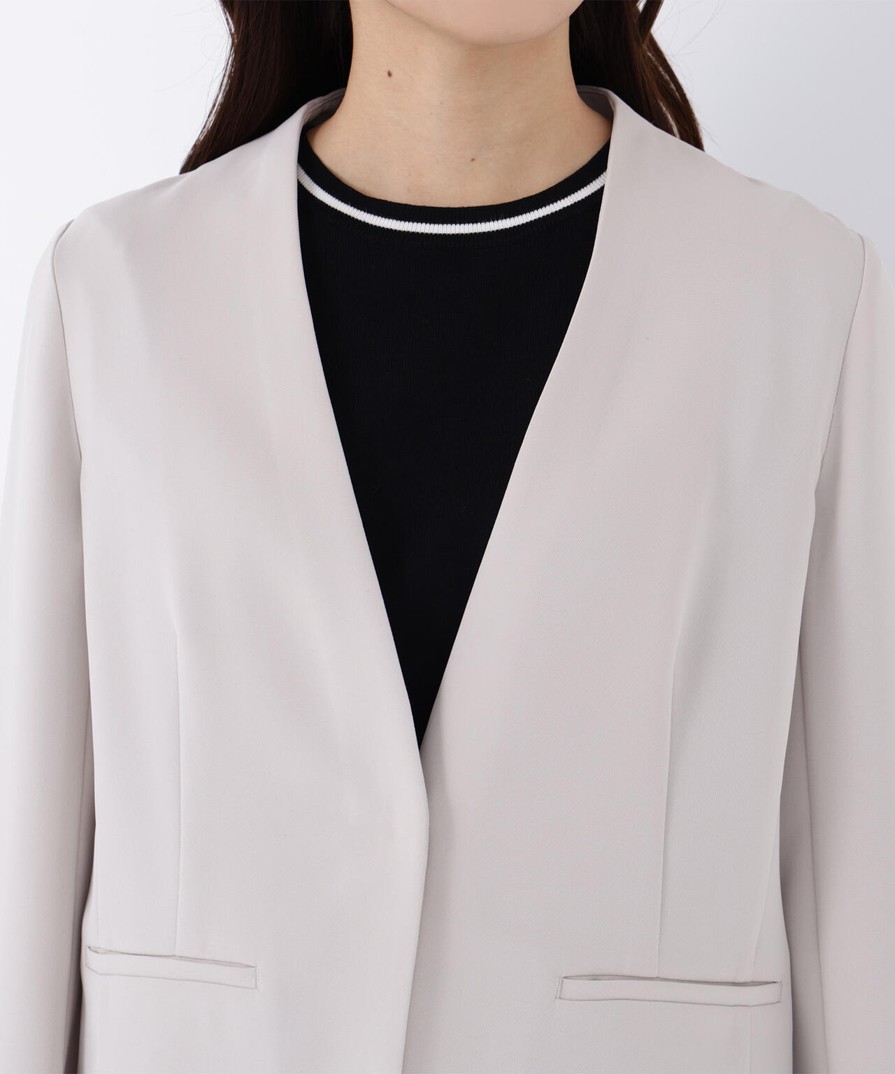 ドビーツイル SETUP ノーカラージャケット