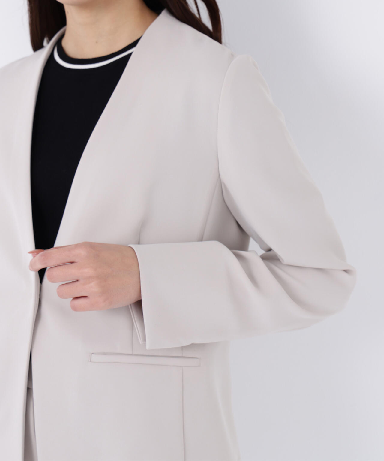 ドビーツイル SETUP ノーカラージャケット