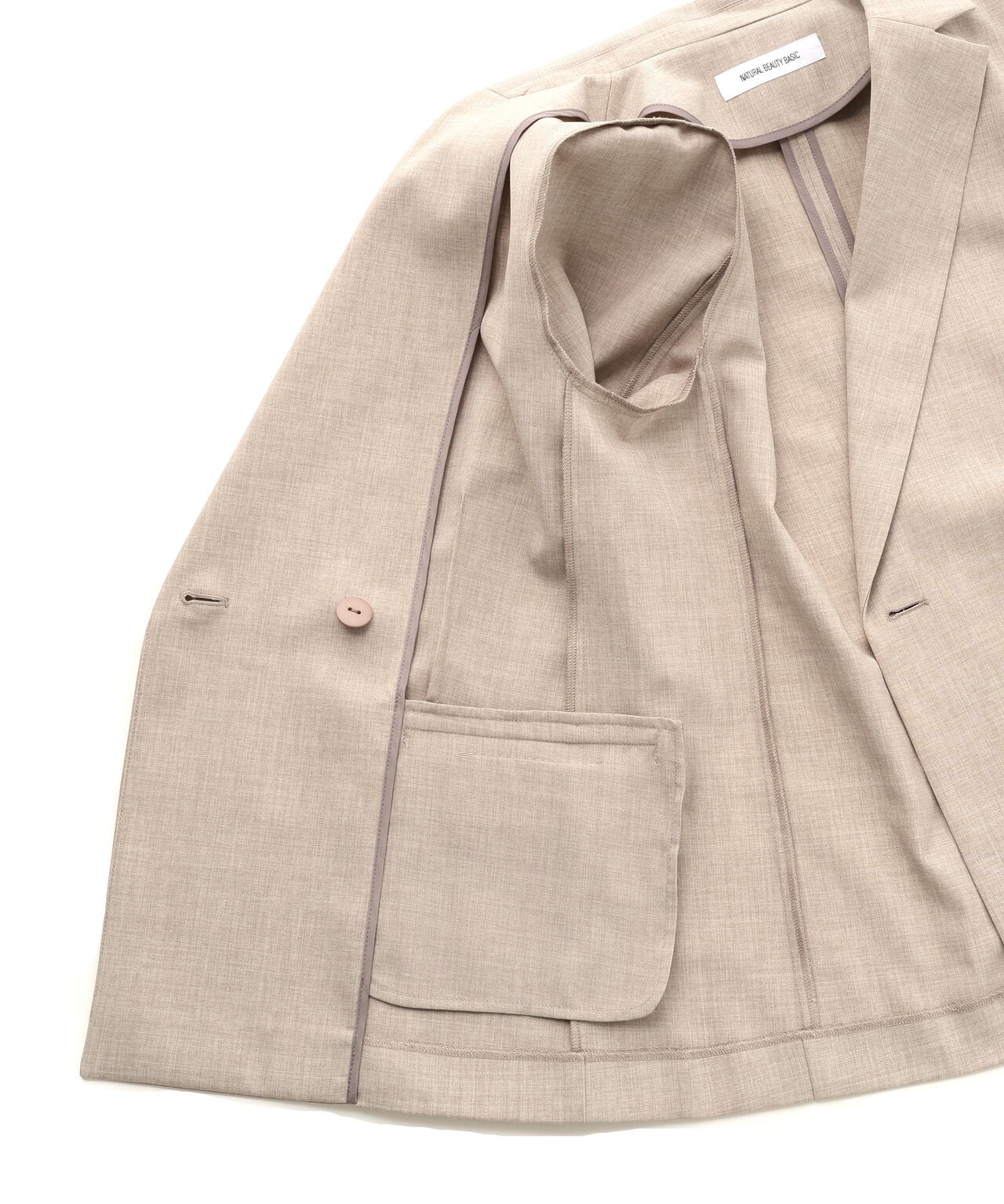 リネンライク SETUP ダブルボタンジャケット