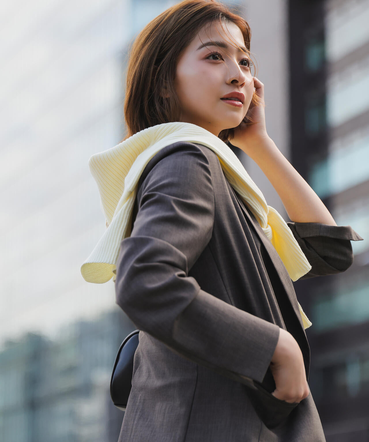 リネンライク SETUP ダブルボタンジャケット