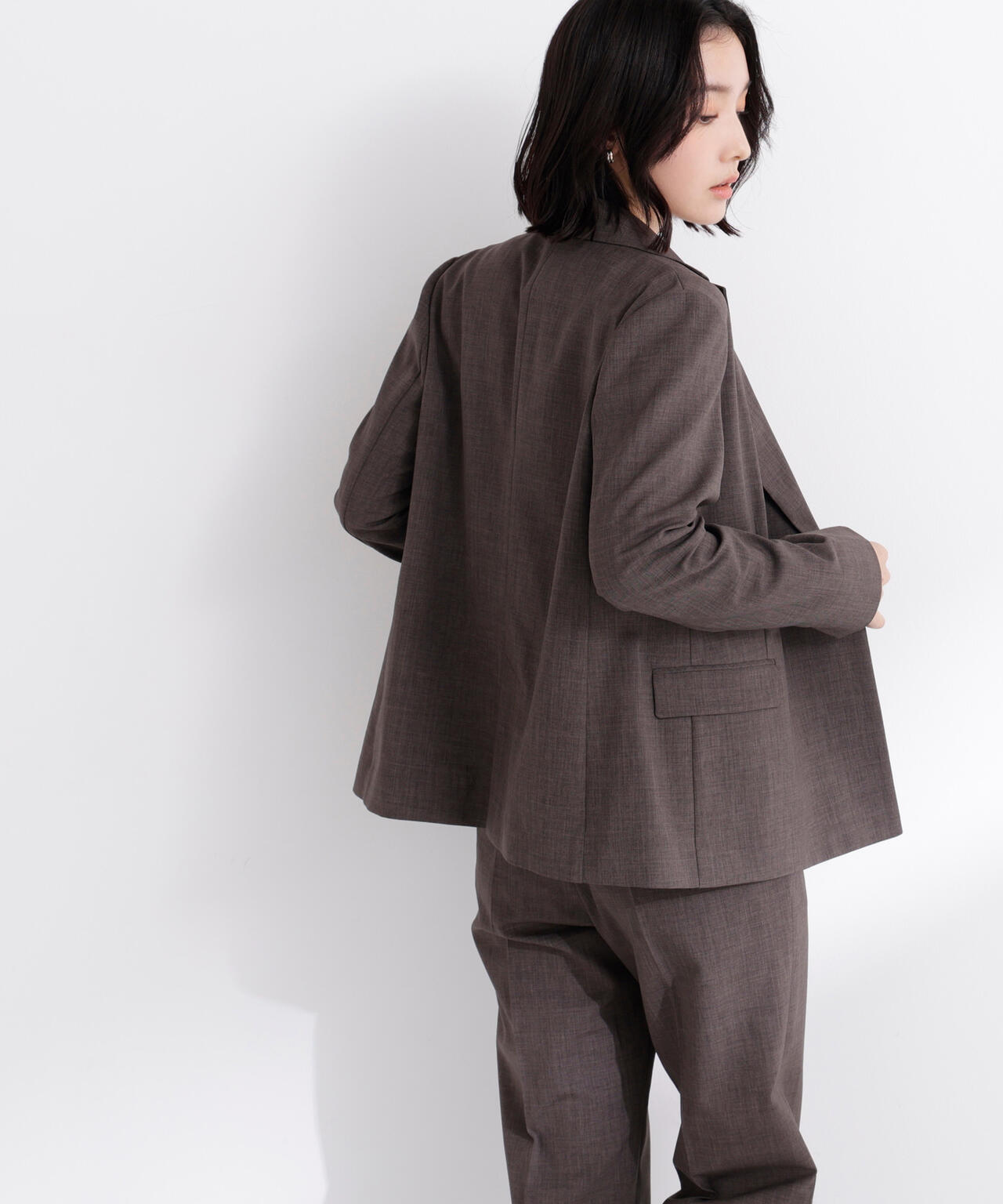 リネンライク SETUP ダブルボタンジャケット