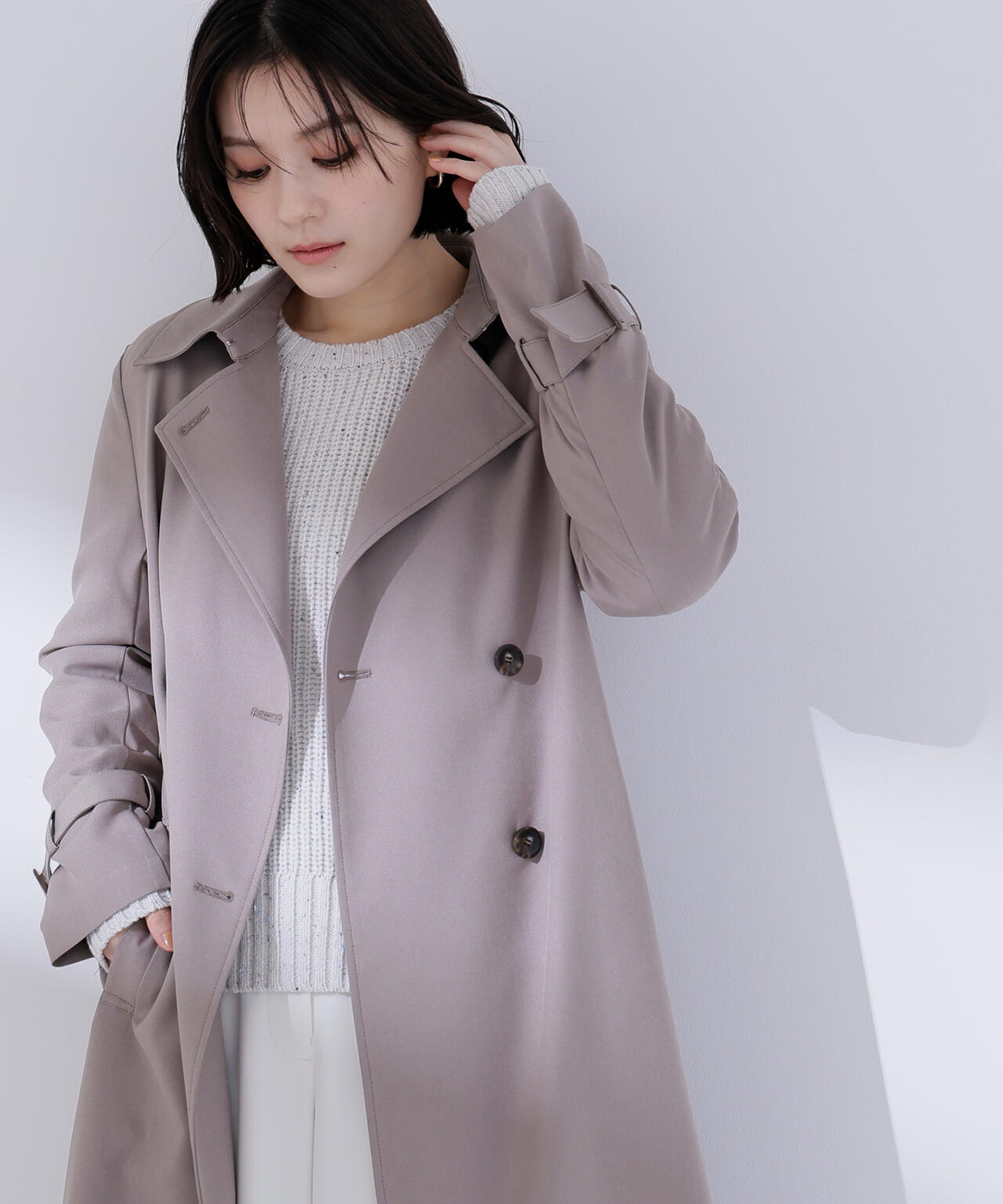 パウダーツイルトレンチコート