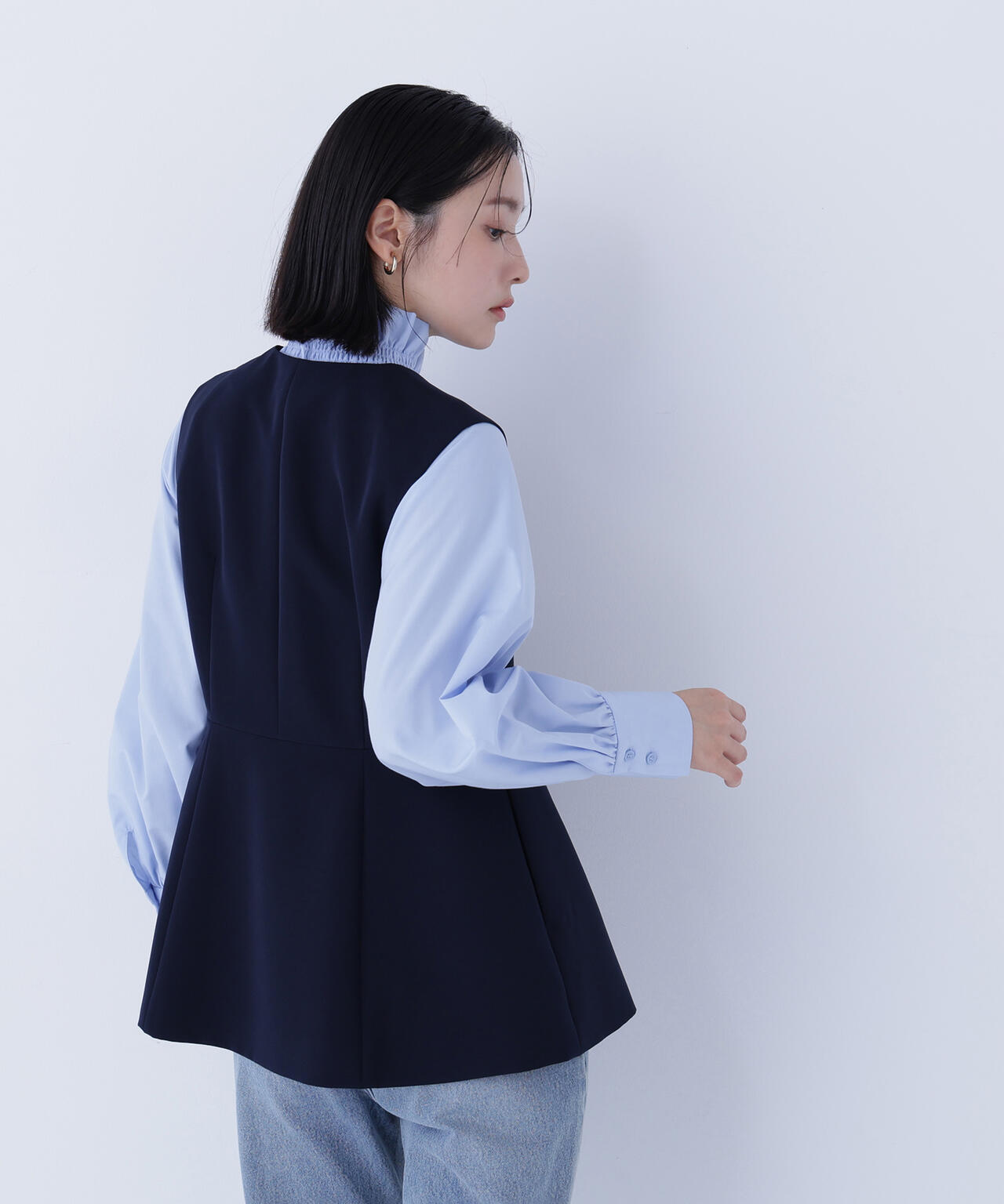 フロントボタンペプラムジレ SETUP