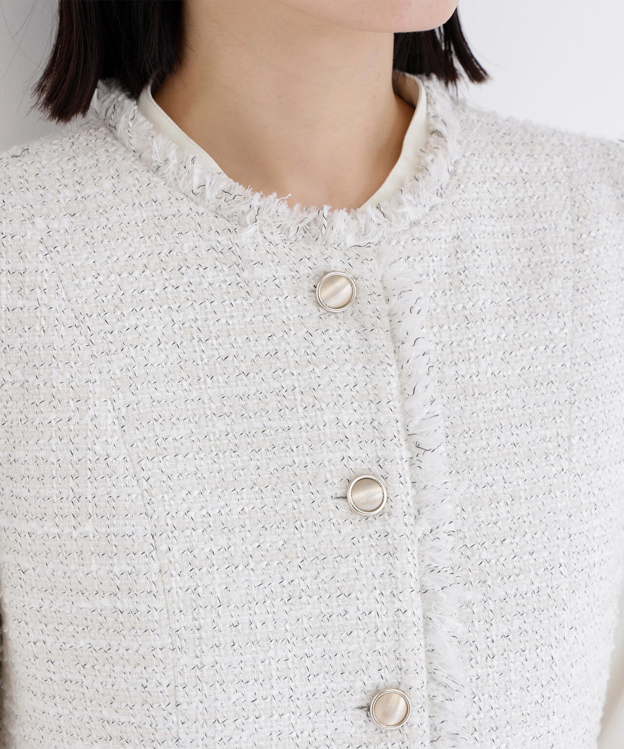 ツイードシリーズ ペプラムジレ