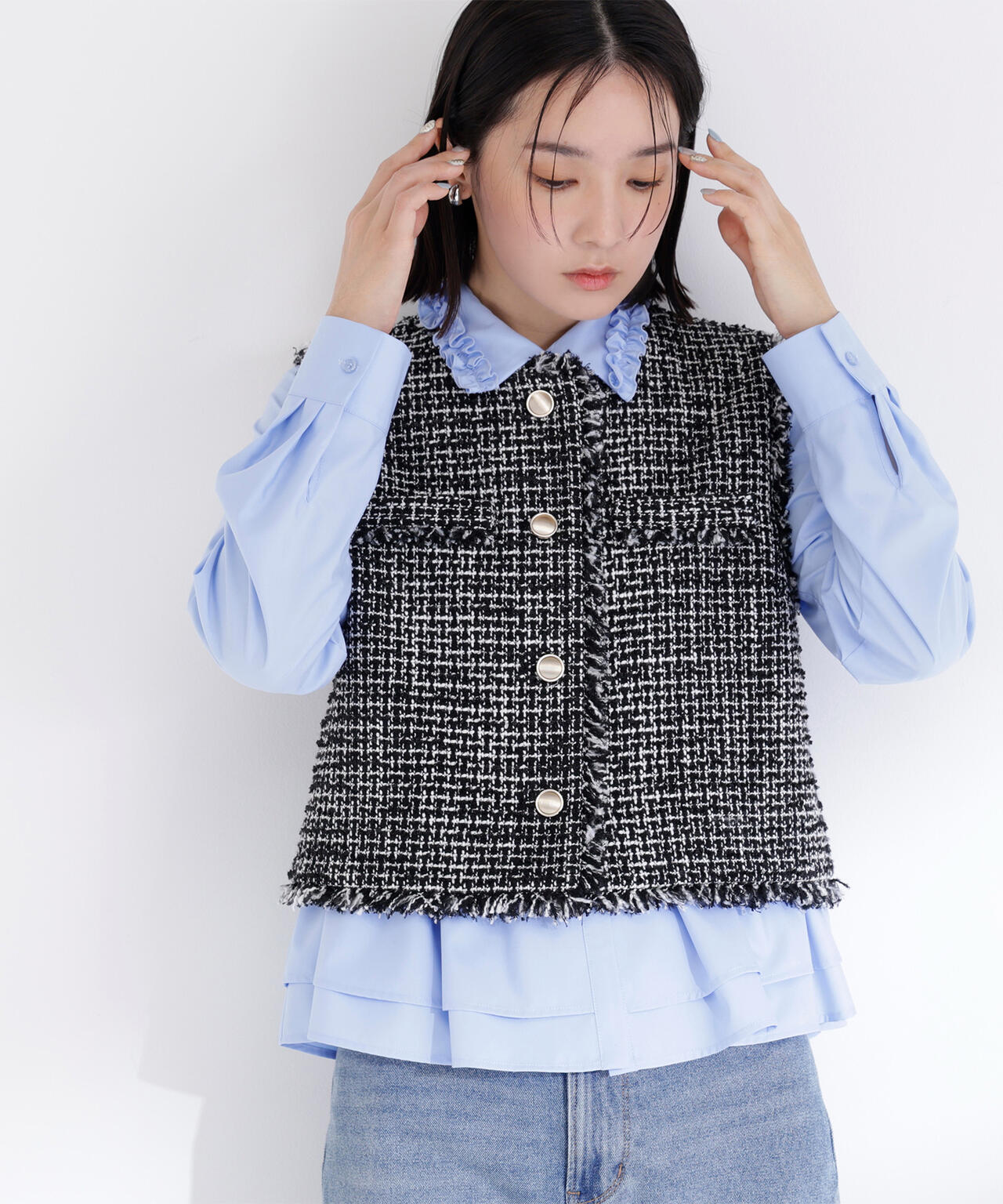 ツイードシリーズ コンパクトジレ