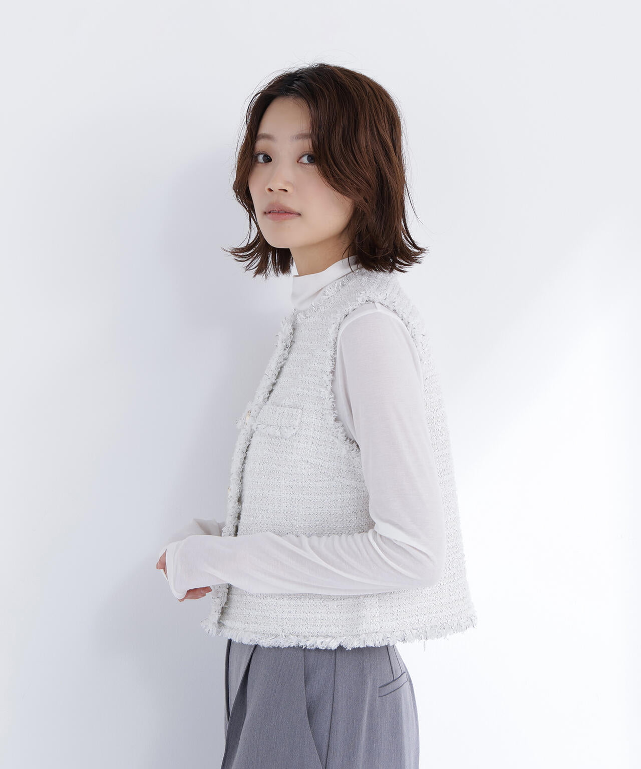 ツイードシリーズ コンパクトジレ