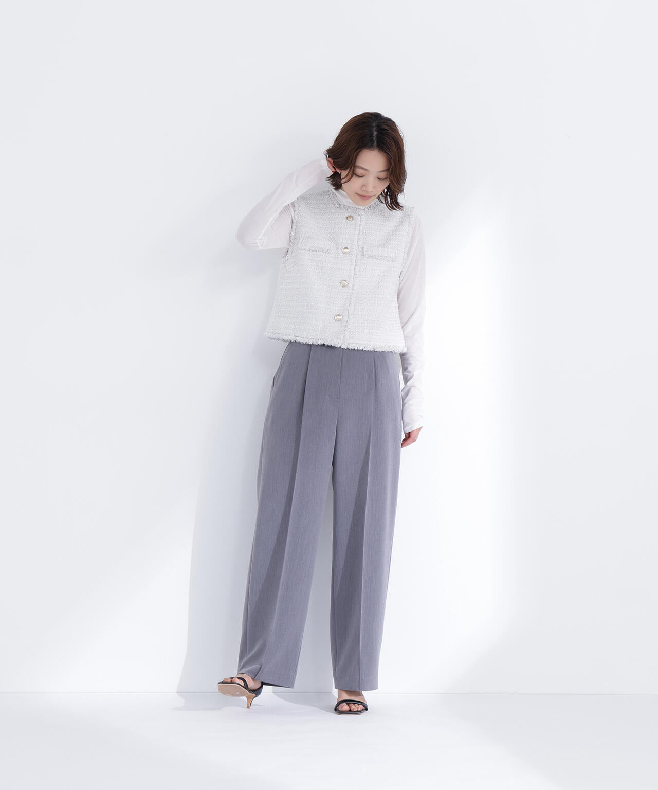 ツイードシリーズ コンパクトジレ