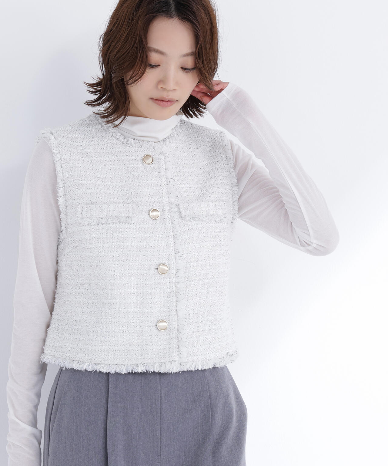 ツイードシリーズ コンパクトジレ