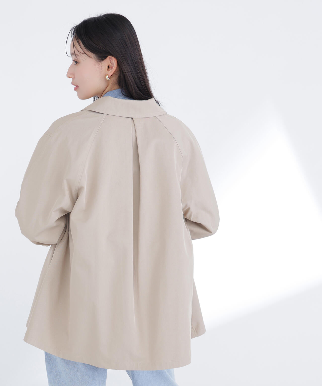 ステンカラーハーフコート
