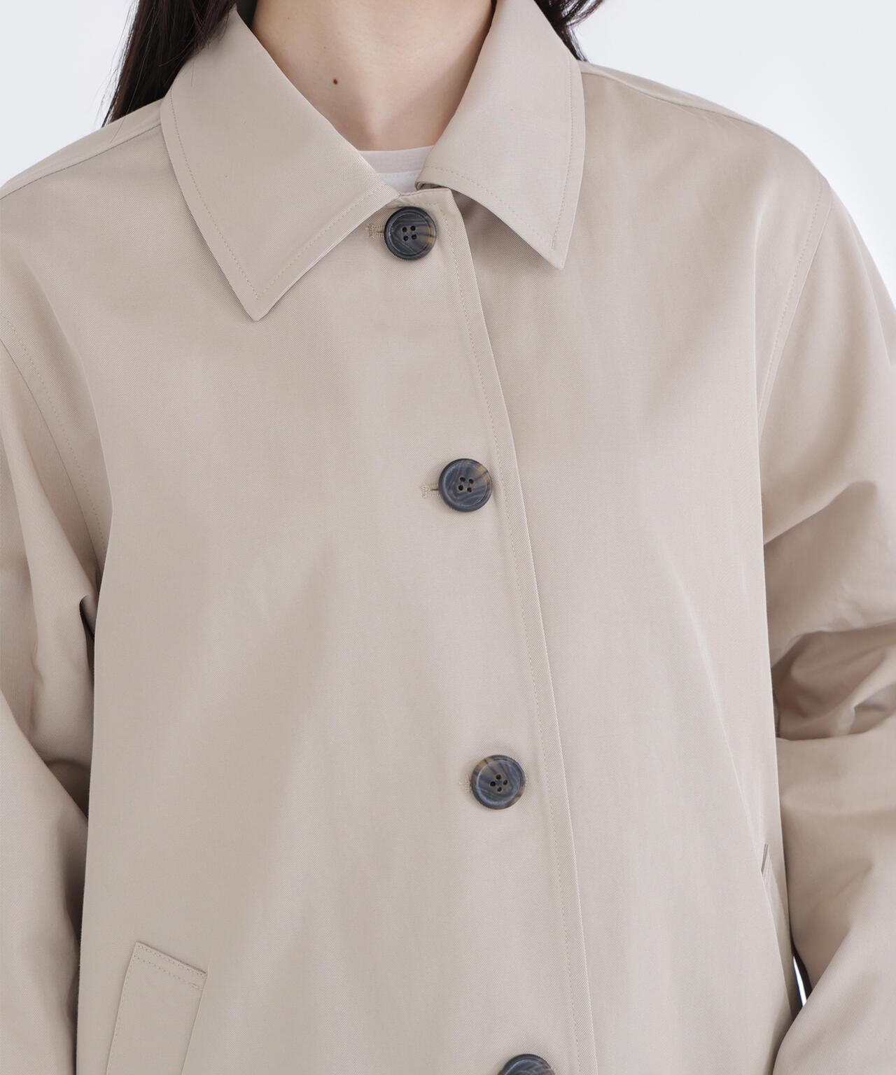 ステンカラーハーフコート