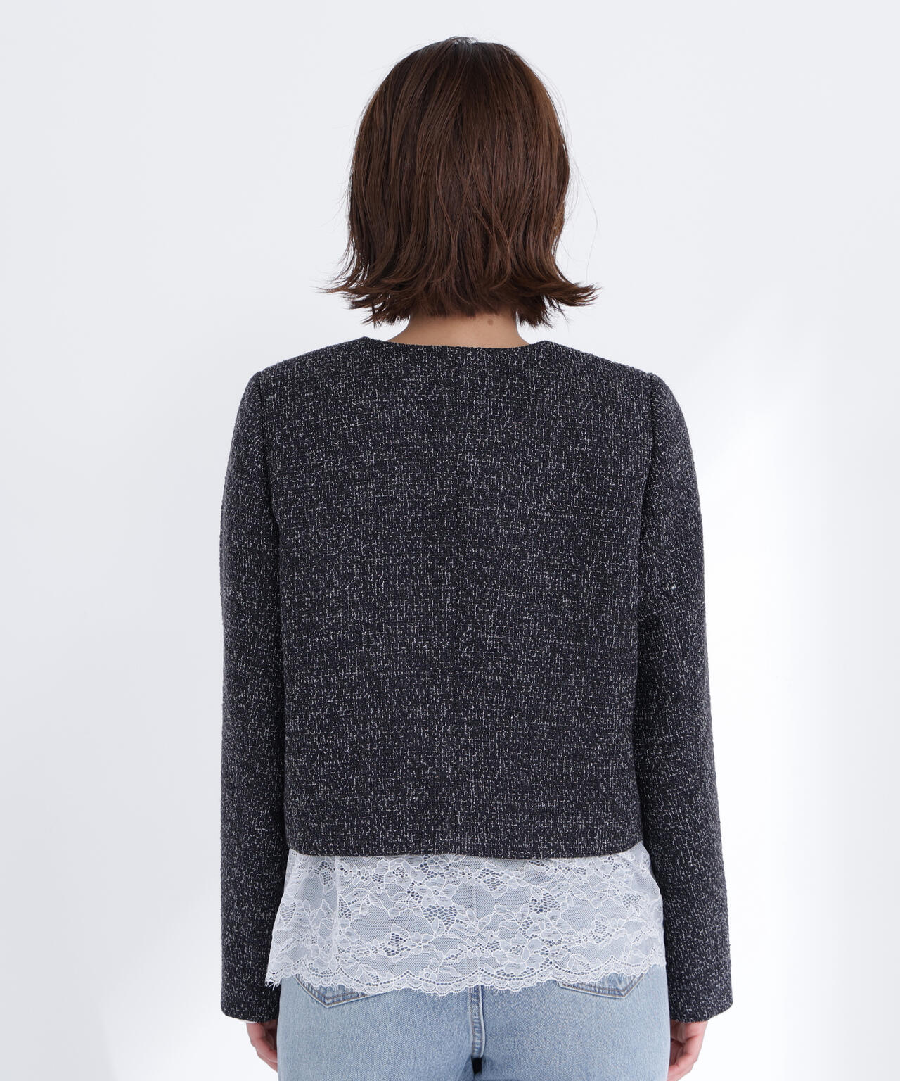 ツイードノーカラージャケット