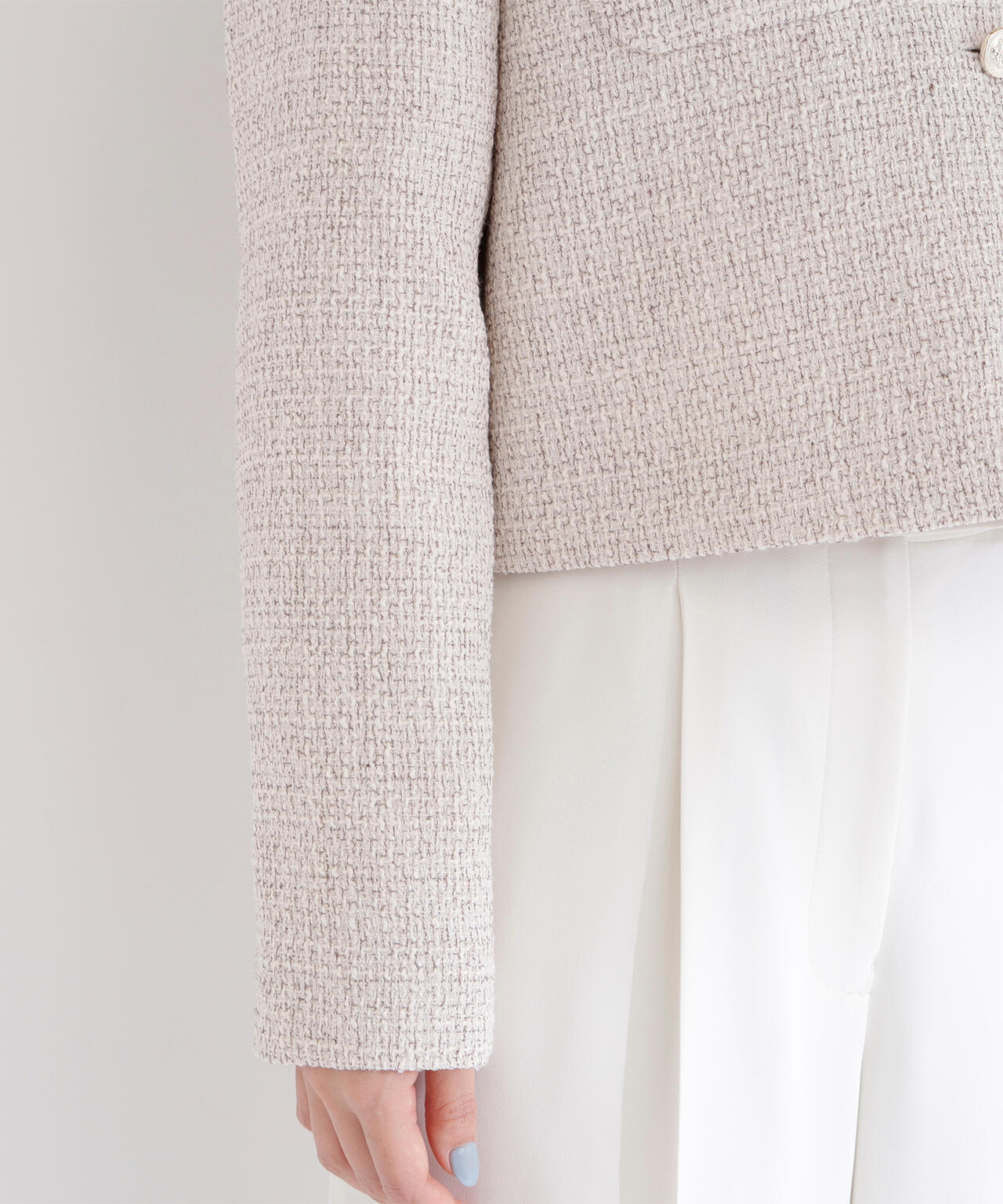 ツイードノーカラージャケット