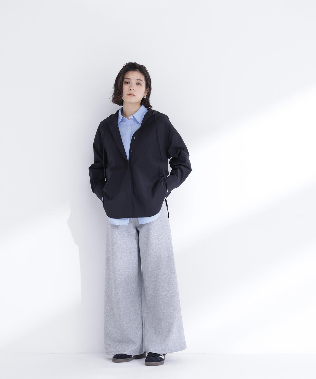 フーディーシャツブルゾン