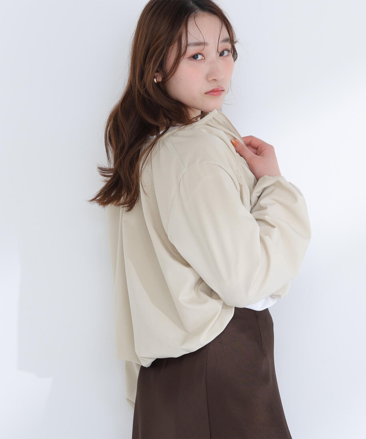 シャーリングブルゾン