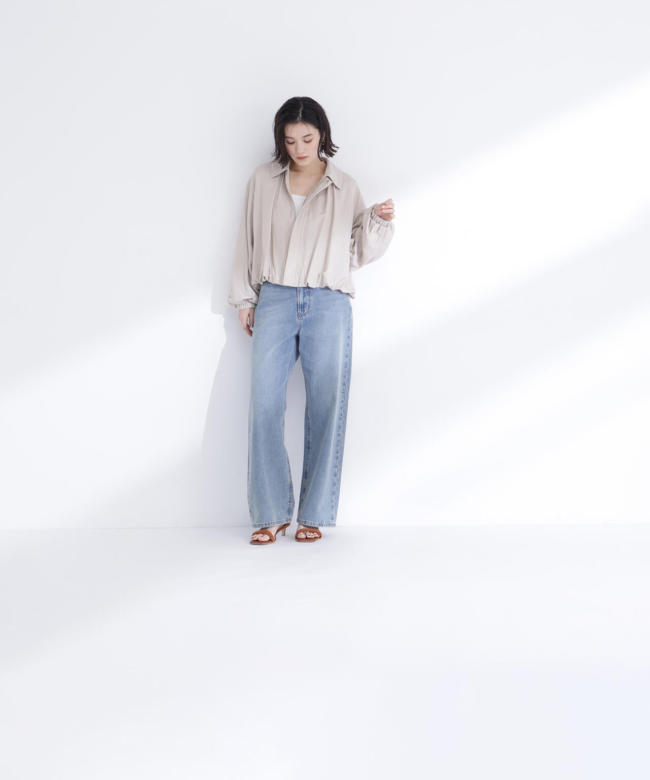 ステンカラーバルーンブルゾン