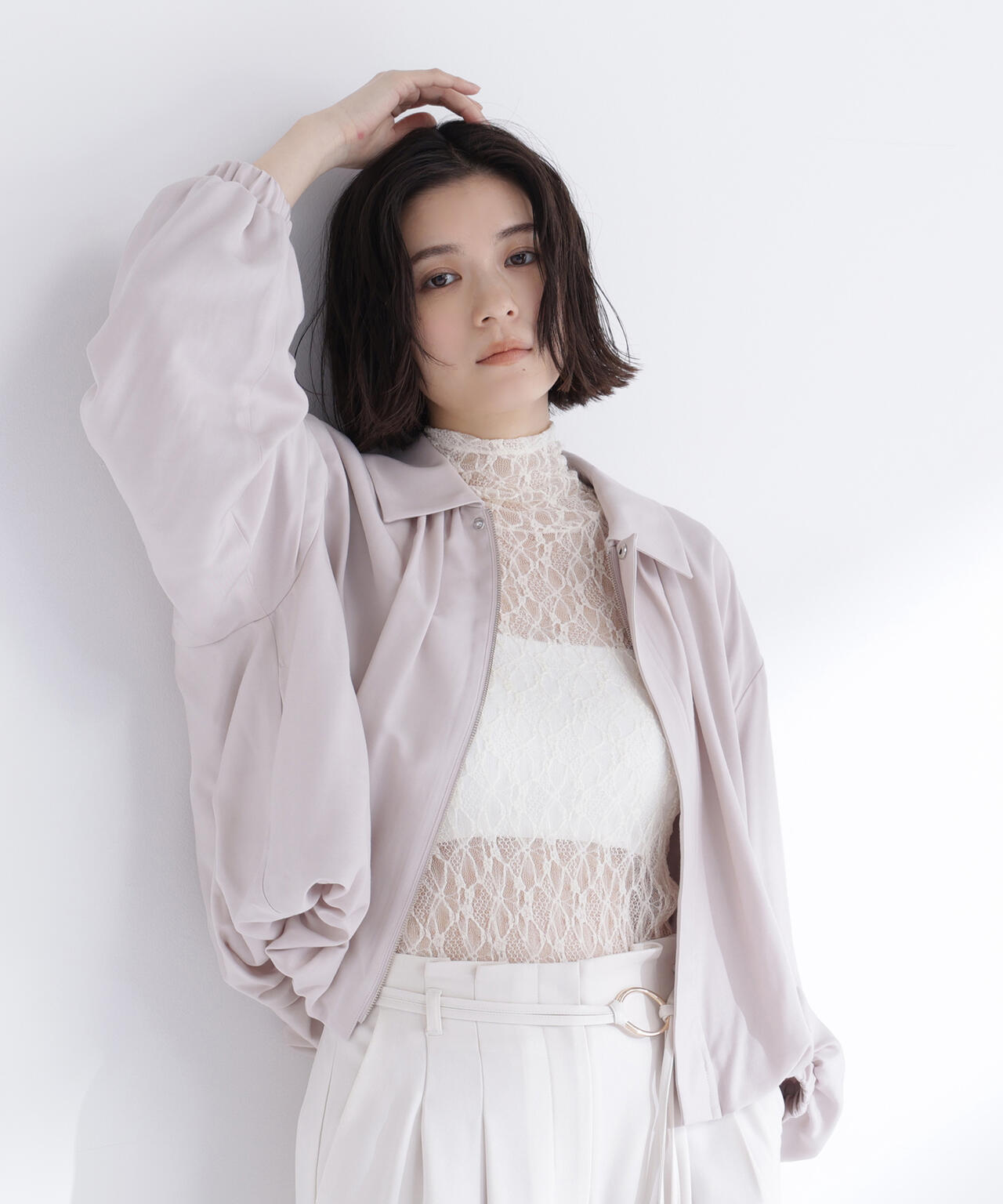 ステンカラーバルーンブルゾン