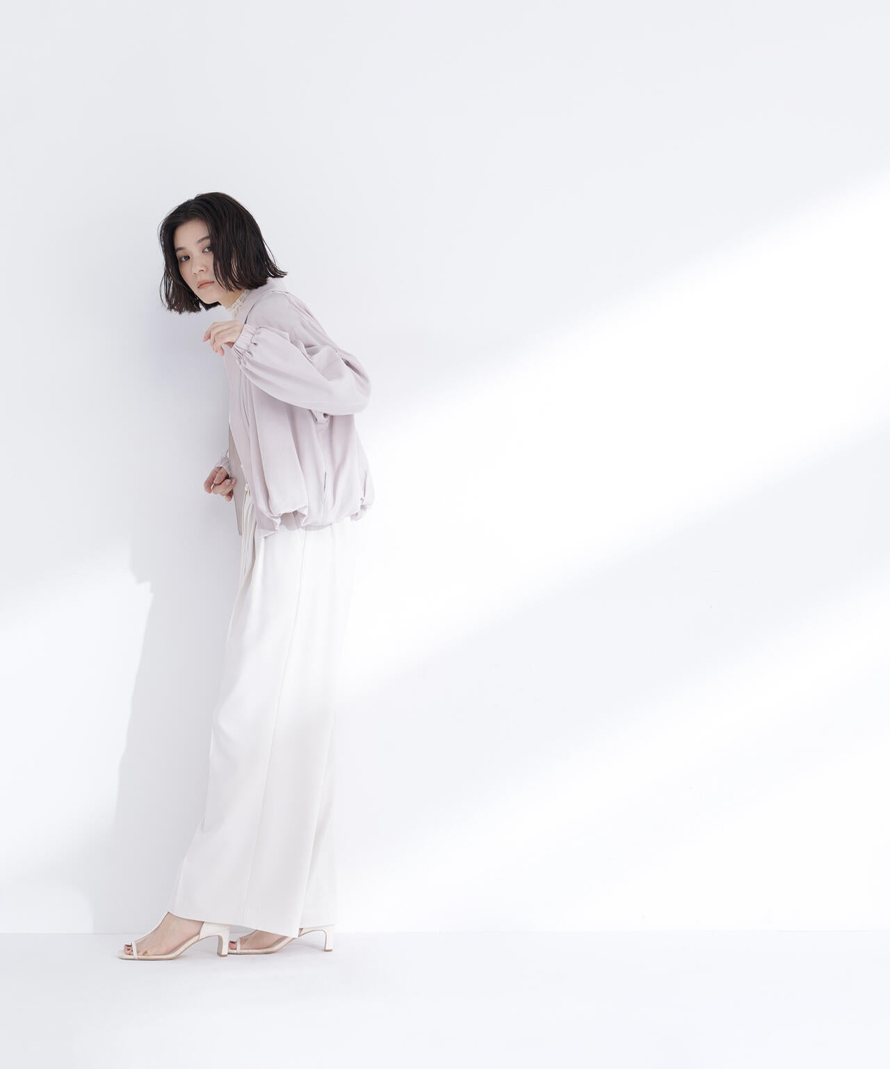 ステンカラーバルーンブルゾン