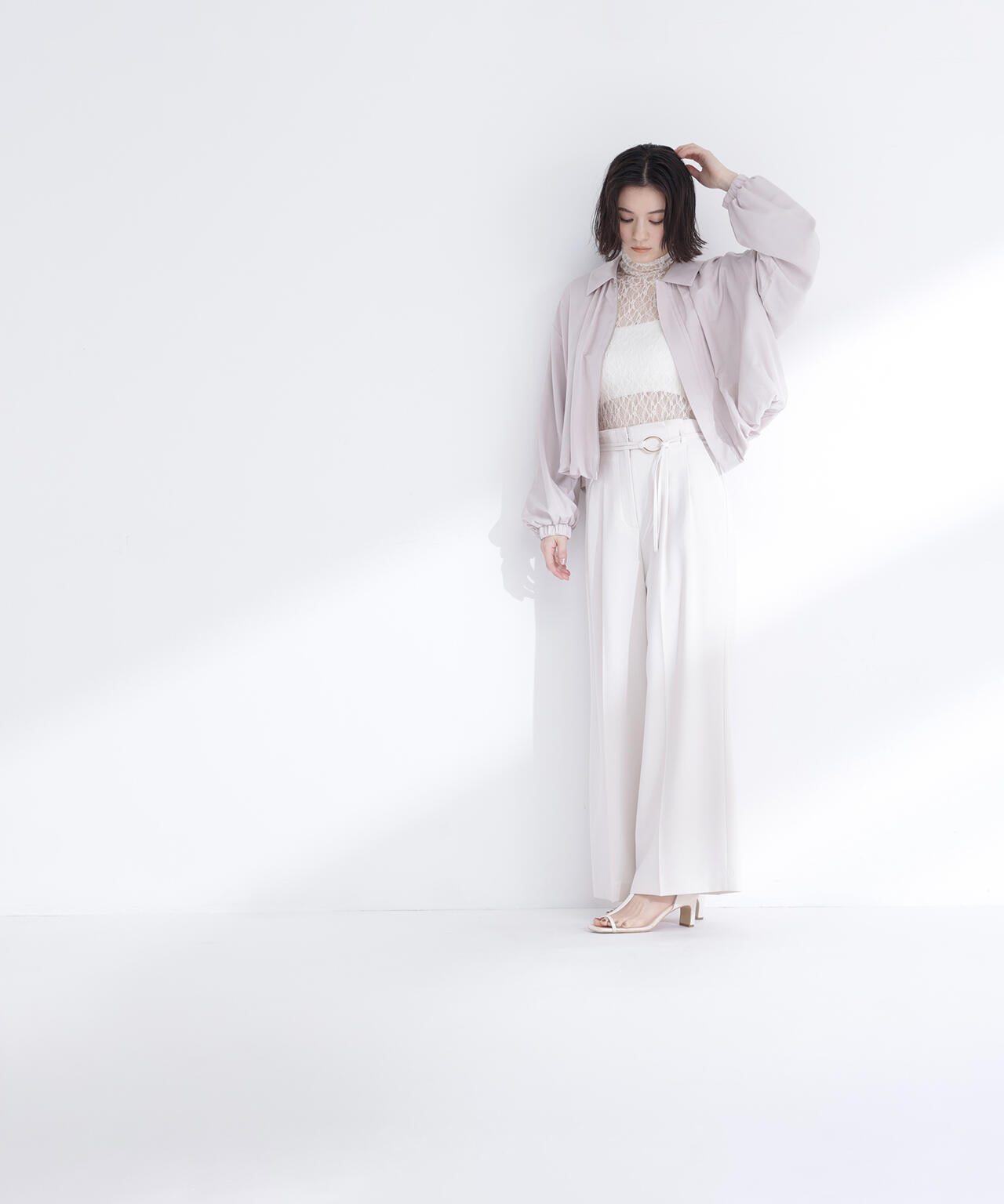 ステンカラーバルーンブルゾン