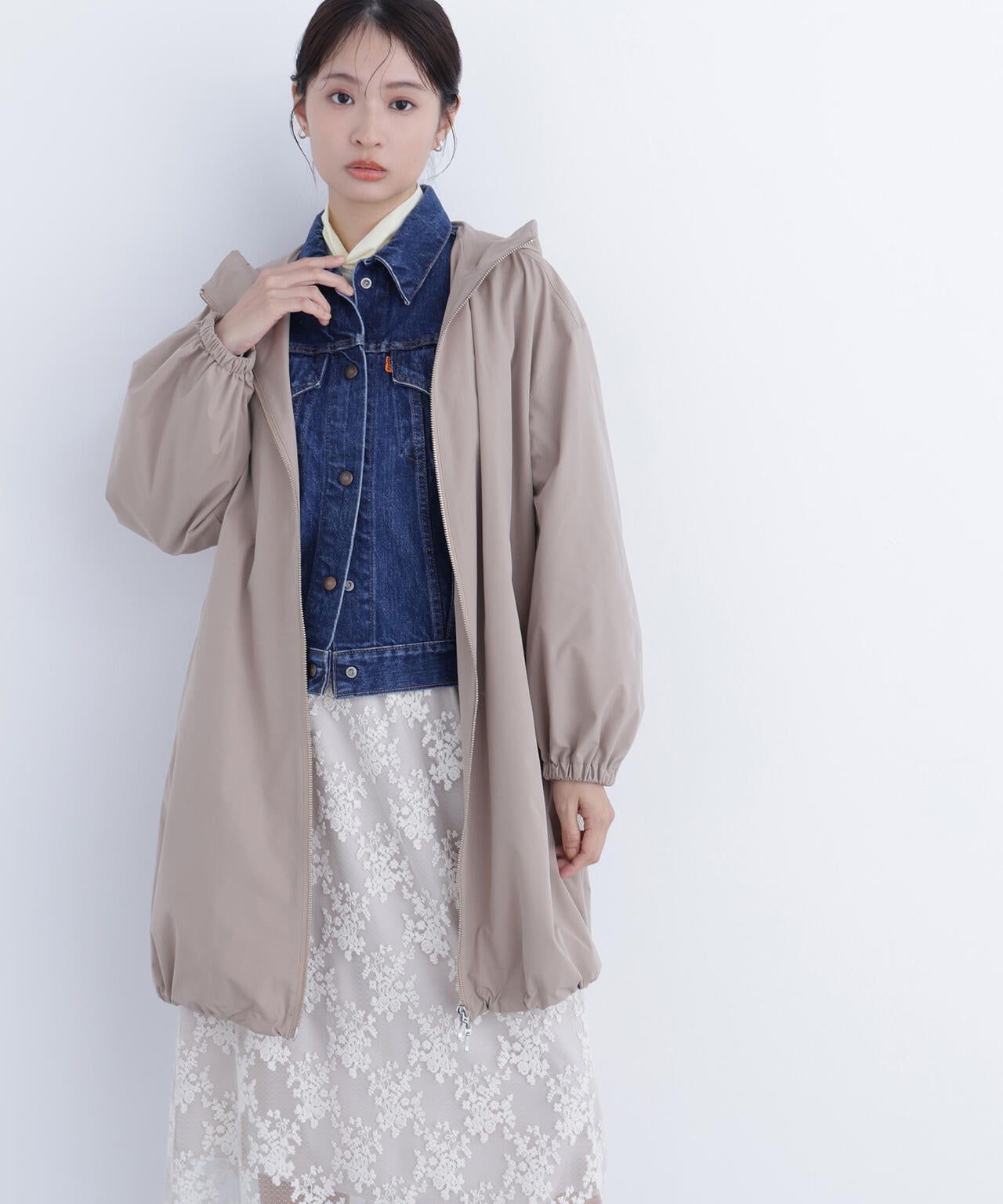 ミドルフーディーブルゾン