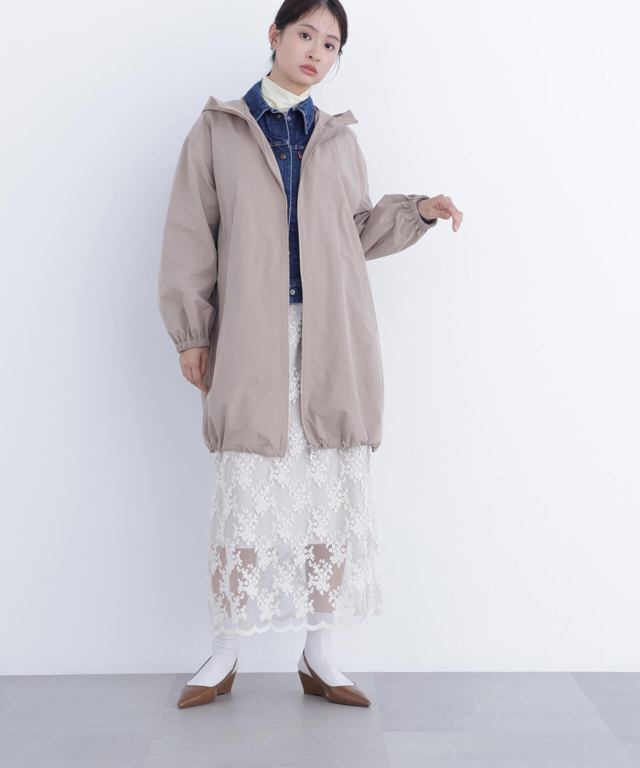 ミドルフーディーブルゾン