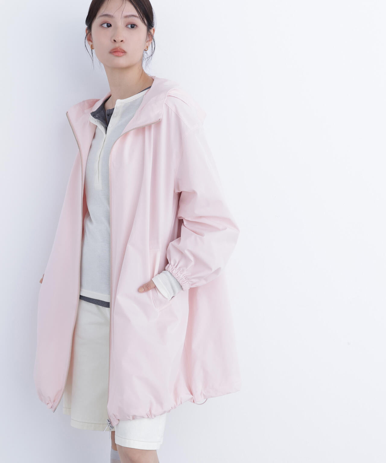 ミドルフーディーブルゾン