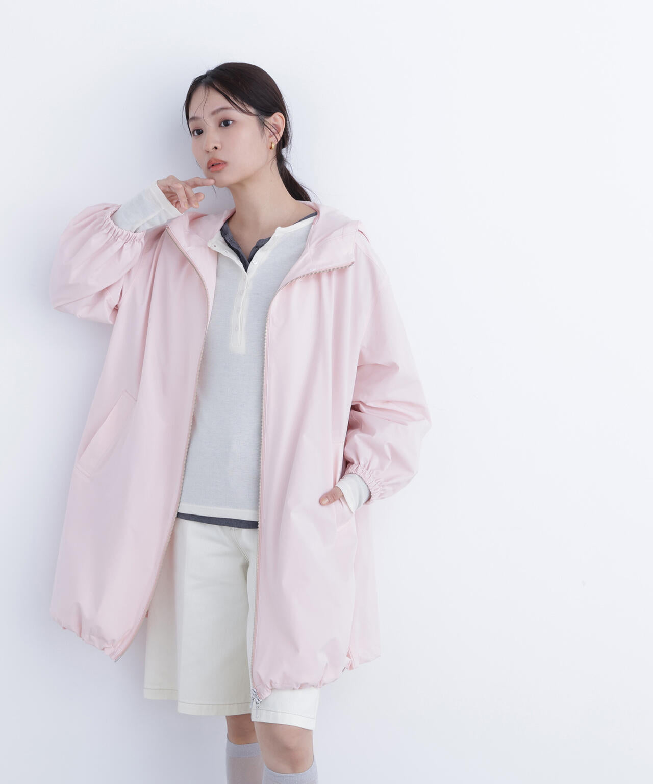 ミドルフーディーブルゾン