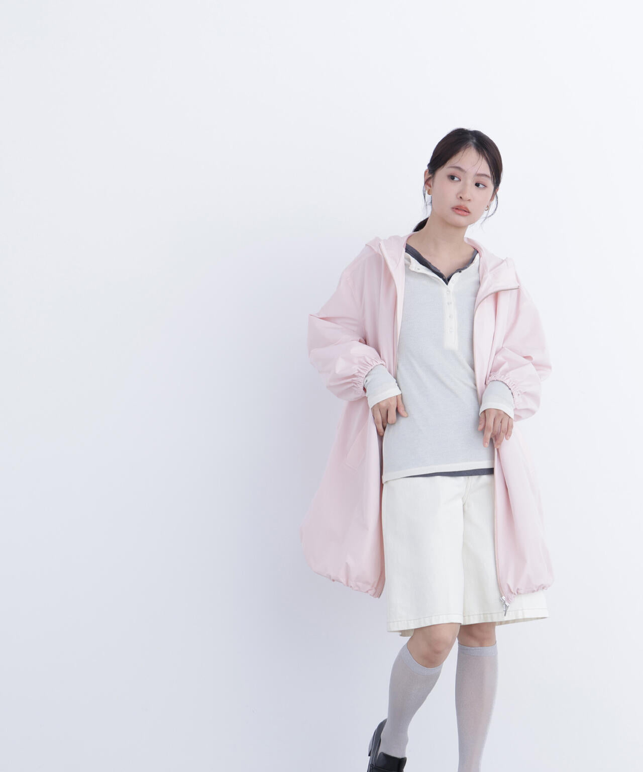 ミドルフーディーブルゾン