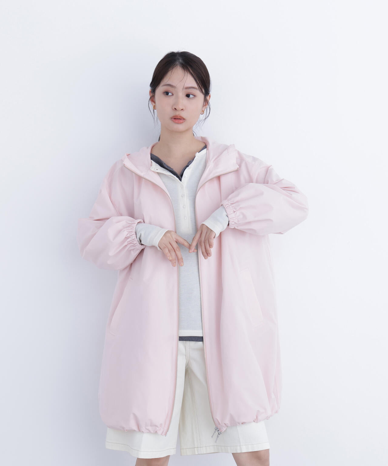 ミドルフーディーブルゾン