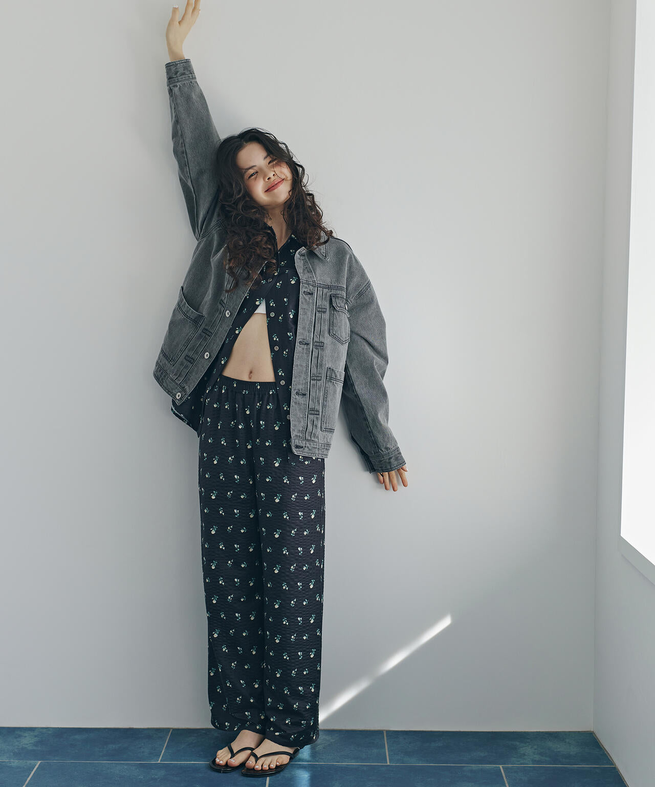 【一部店舗・mix.tokyo 限定カラー:オフホワイト】オーバーデニムブルゾン